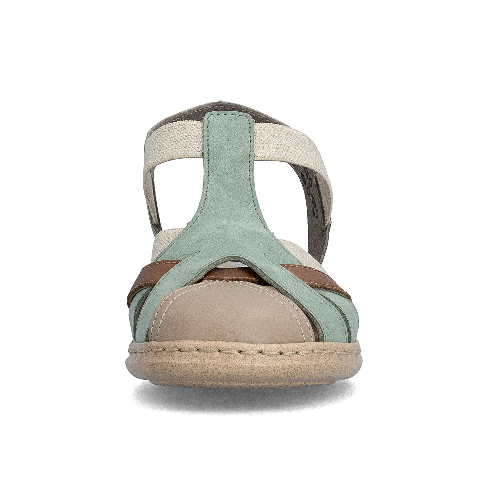 Rieker Regina 52 Backstrap Sandal (Women) - Beige/Cayenne/Mint - Image 5