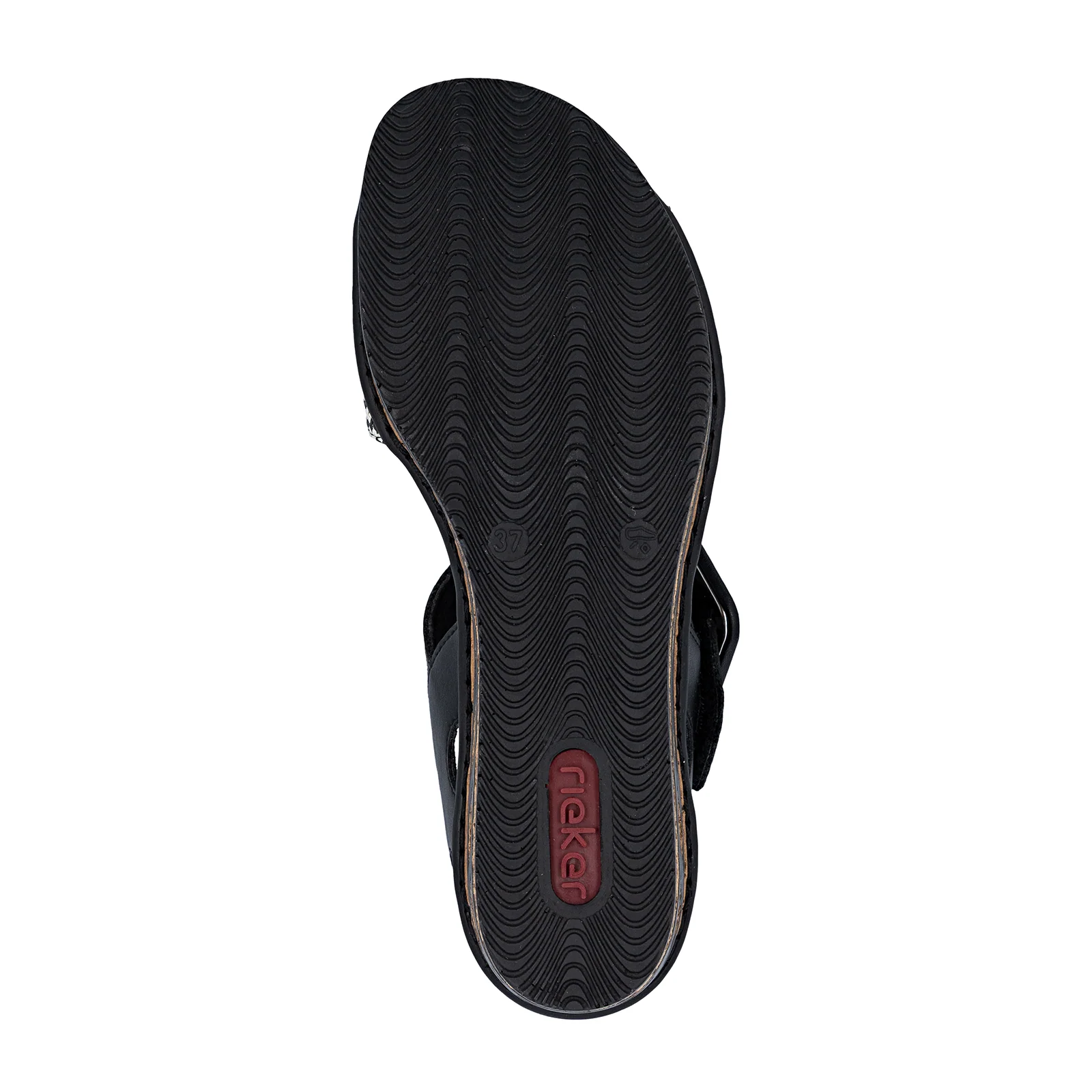 Rieker Rose 72 Wedge Sandal (Women) - Black Multi - Image 9