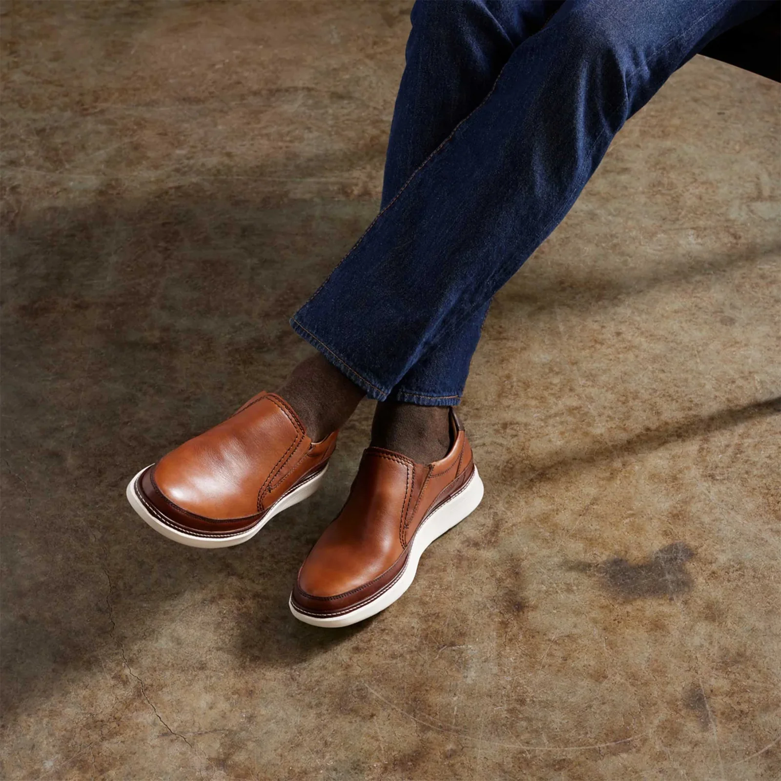 Samuel Hubbard Rafael Hybrid Slip On (Men) - Tan Leather - Image 7