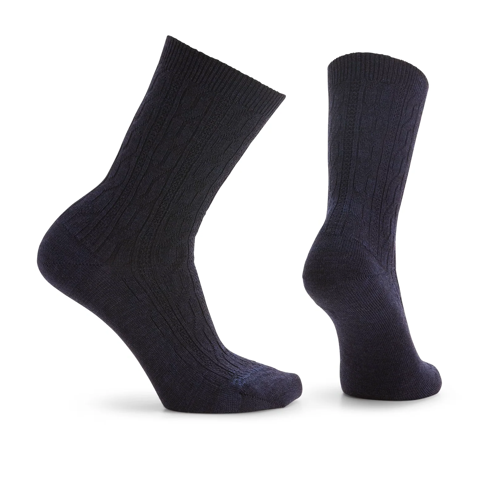 Smartwool Everyday Cable Crew Sock (Women) - Deep Navy Heather