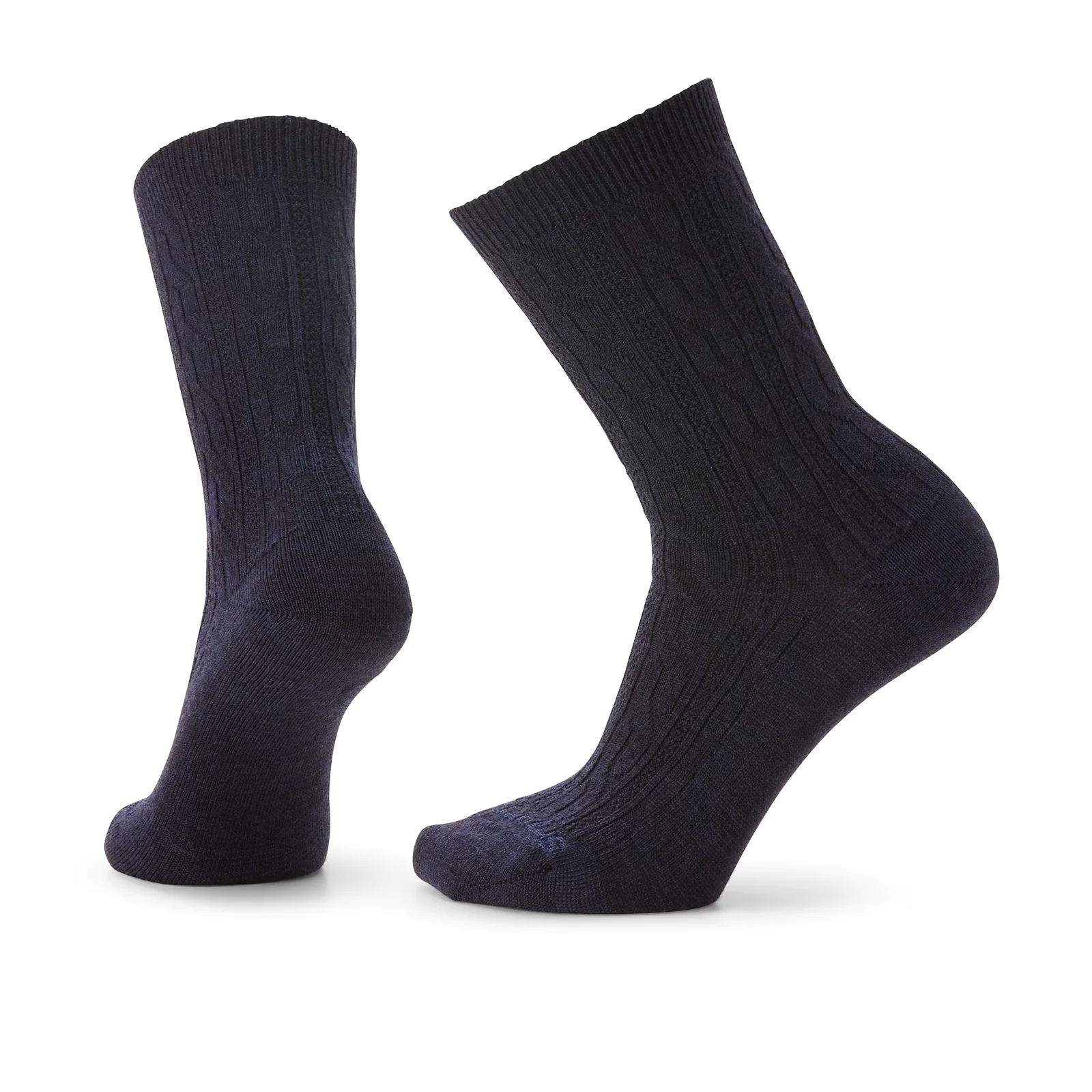 Smartwool Everyday Cable Crew Sock (Women) - Deep Navy Heather - Image 2