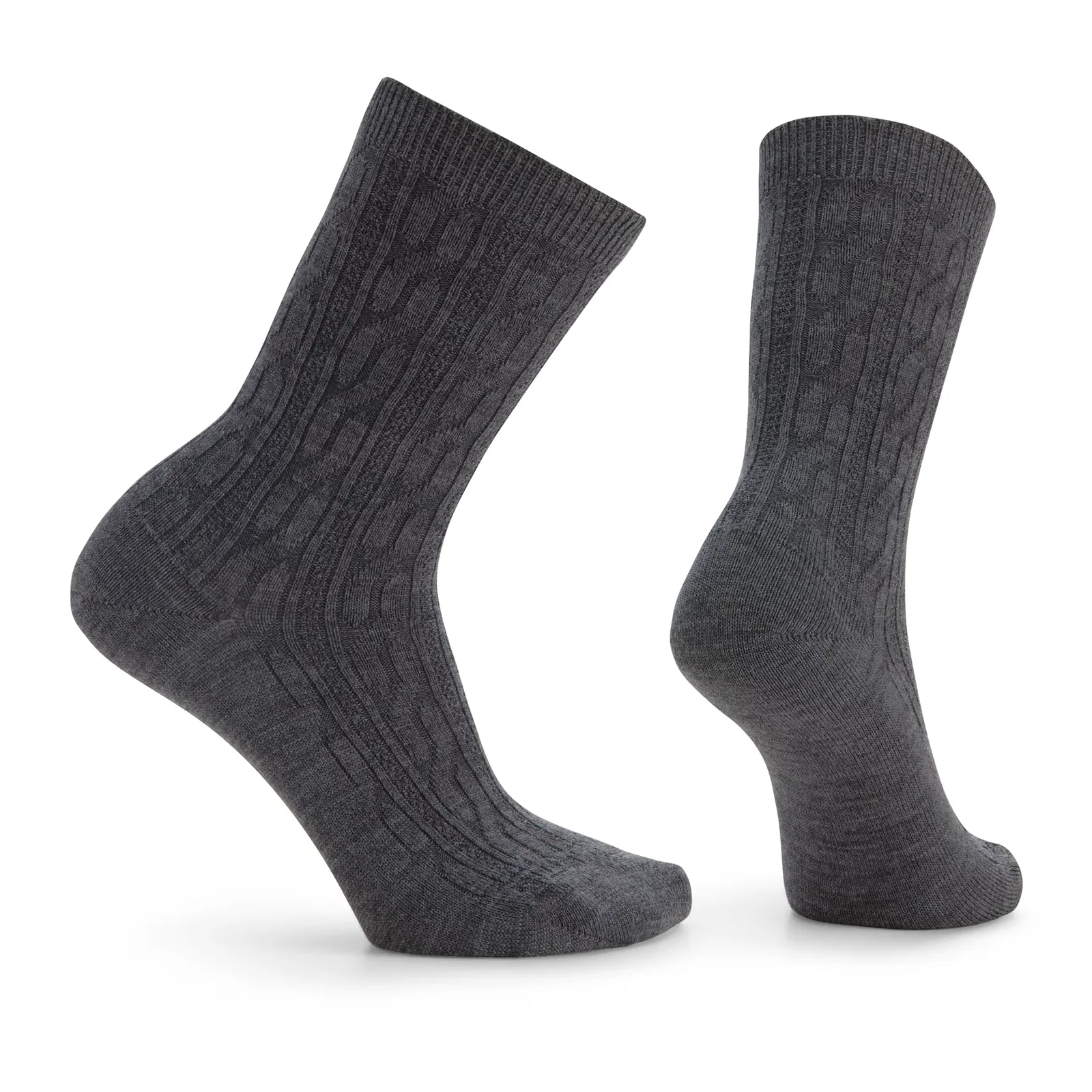 Smartwool Everyday Cable Crew Sock (Women) - Medium Gray