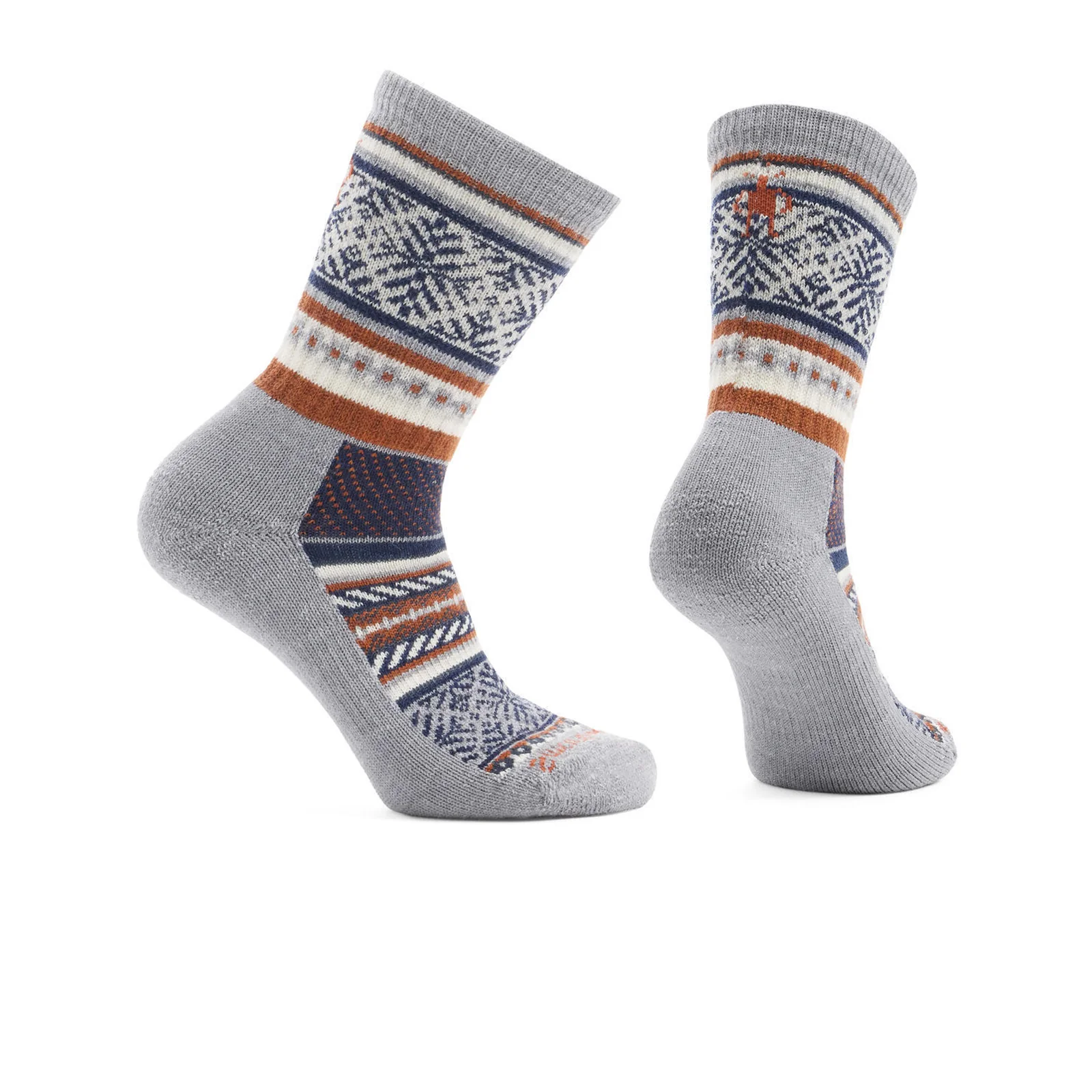Smartwool Everyday Cozy Fair Isle Sweater Crew Sock (Unisex) - Light Gray