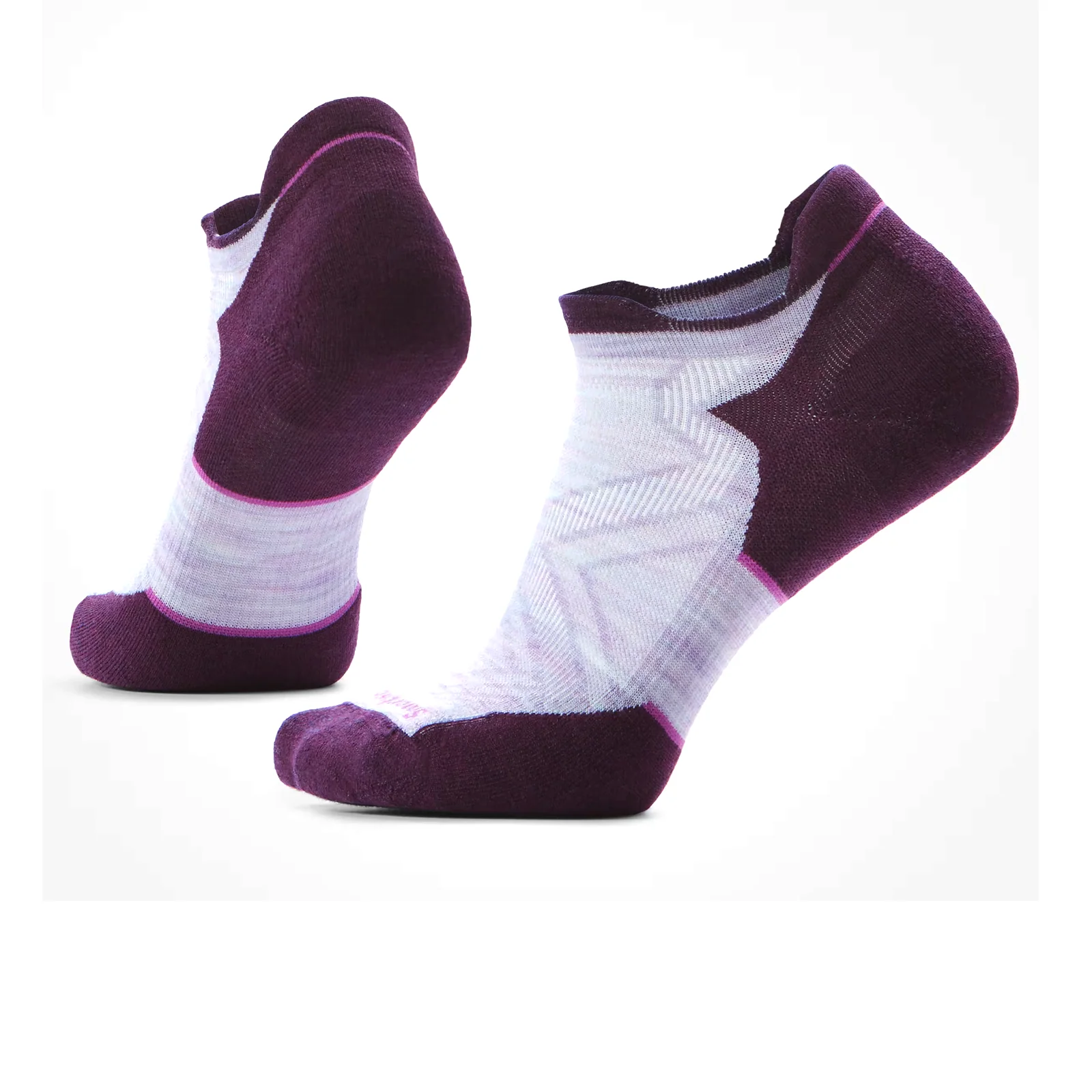 Smartwool Run Targeted Cushion Low Ankle Sock (Women) - Purple/White - Image 2