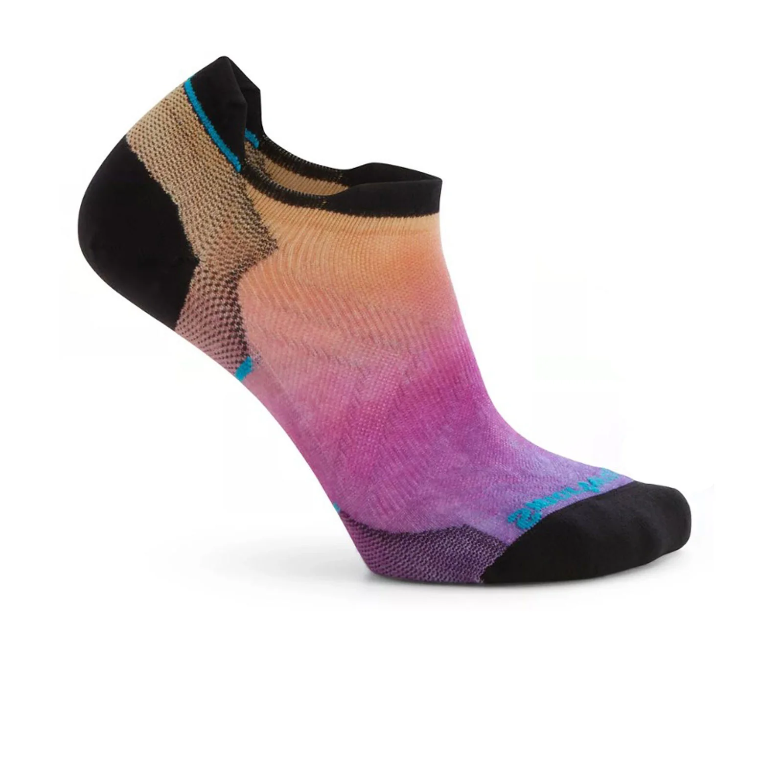 Smartwool Run Zero Cushion Ombre Print Low Ankle Sock (Women) - Tandoori Orange