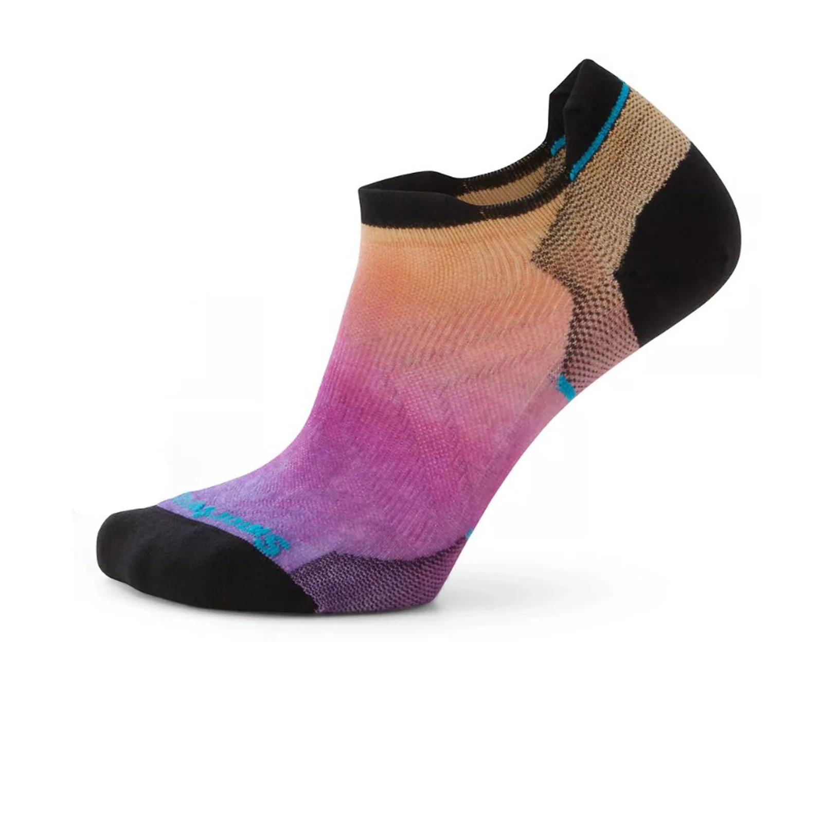 Smartwool Run Zero Cushion Ombre Print Low Ankle Sock (Women) - Tandoori Orange - Image 2