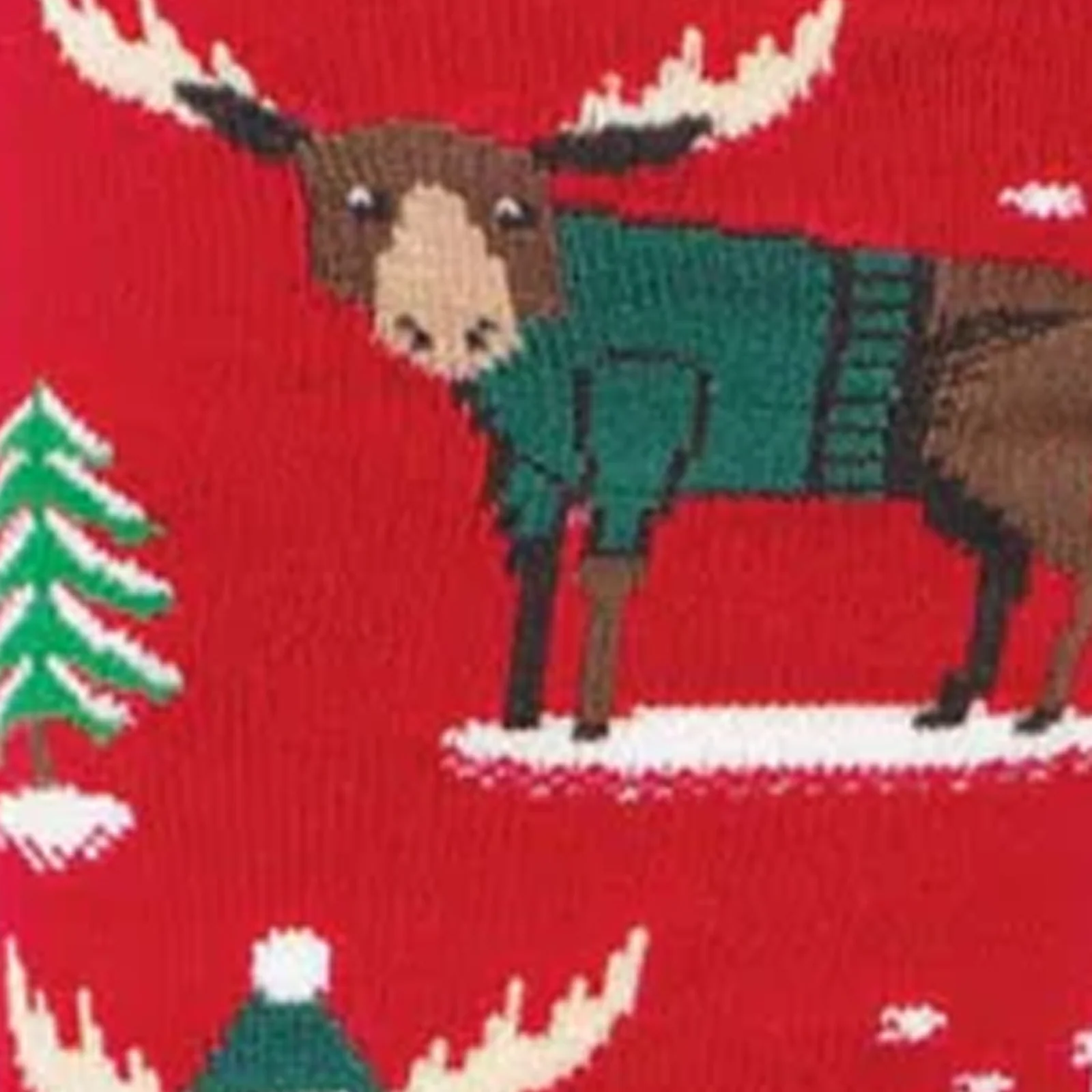 SockSmith Christmoose Crew Sock (Men) - Red - Image 3