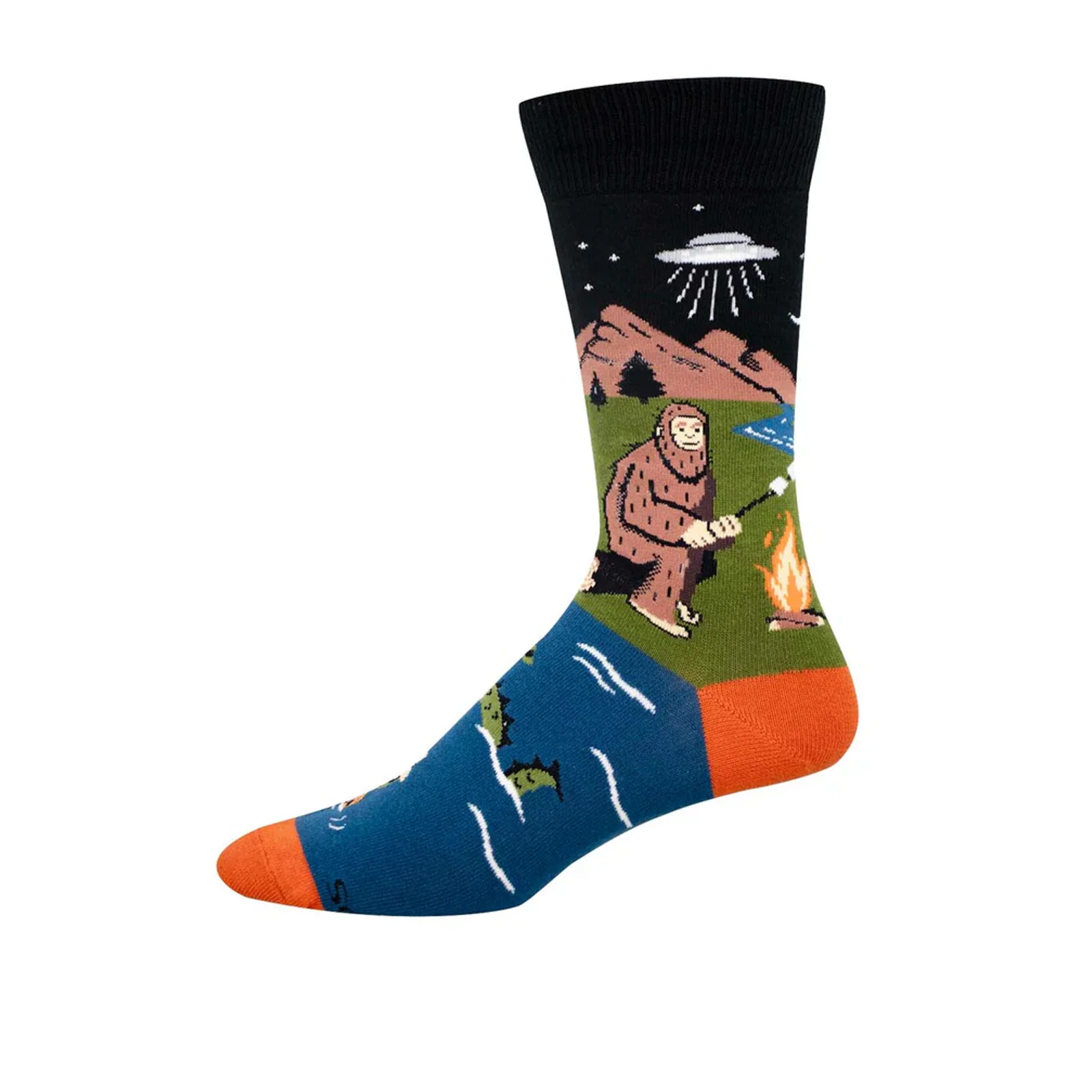SockSmith Cryptid Camp Crew Sock (Men) - Black - Image 2