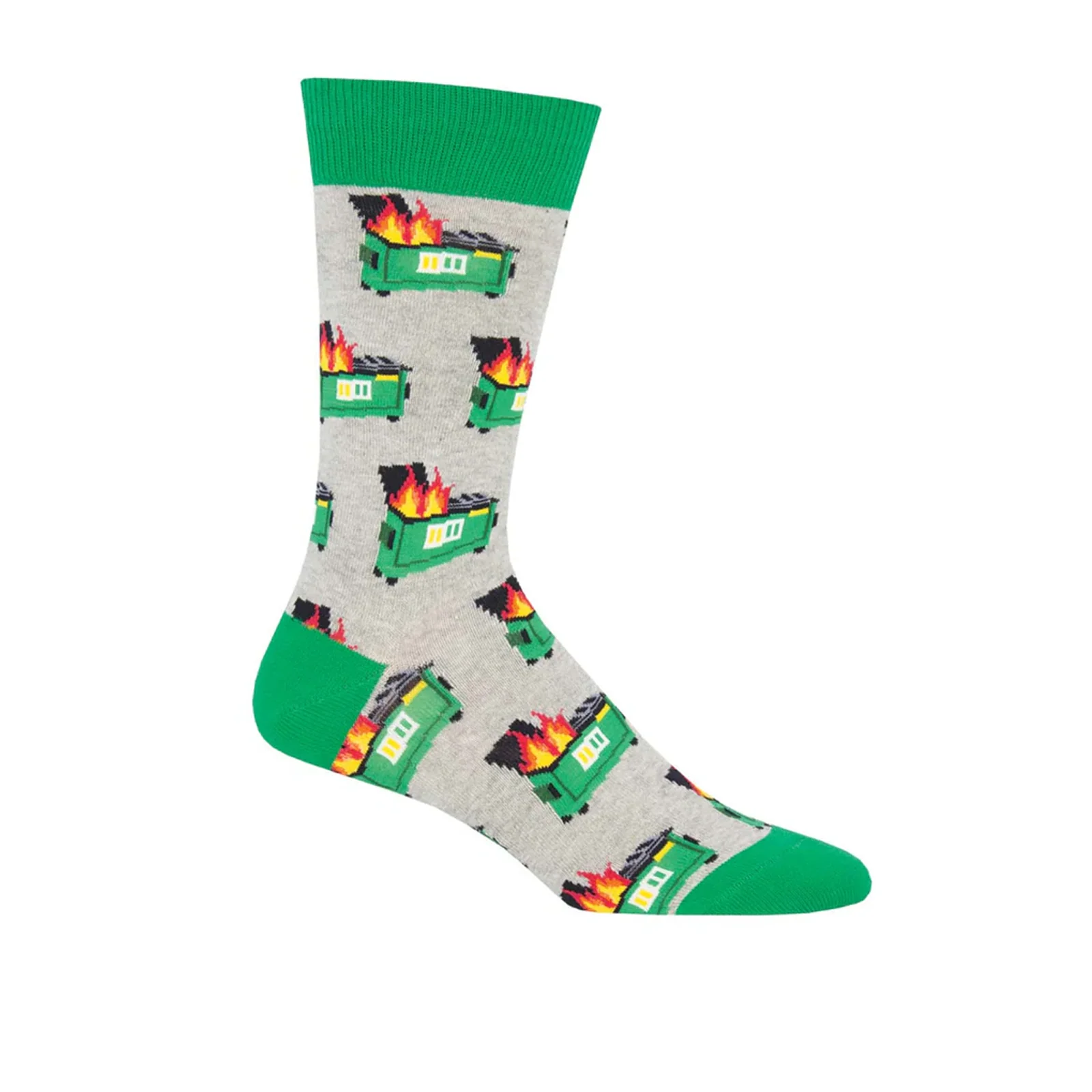SockSmith Dumpster Fire Crew Sock (Men) - Gray Heather