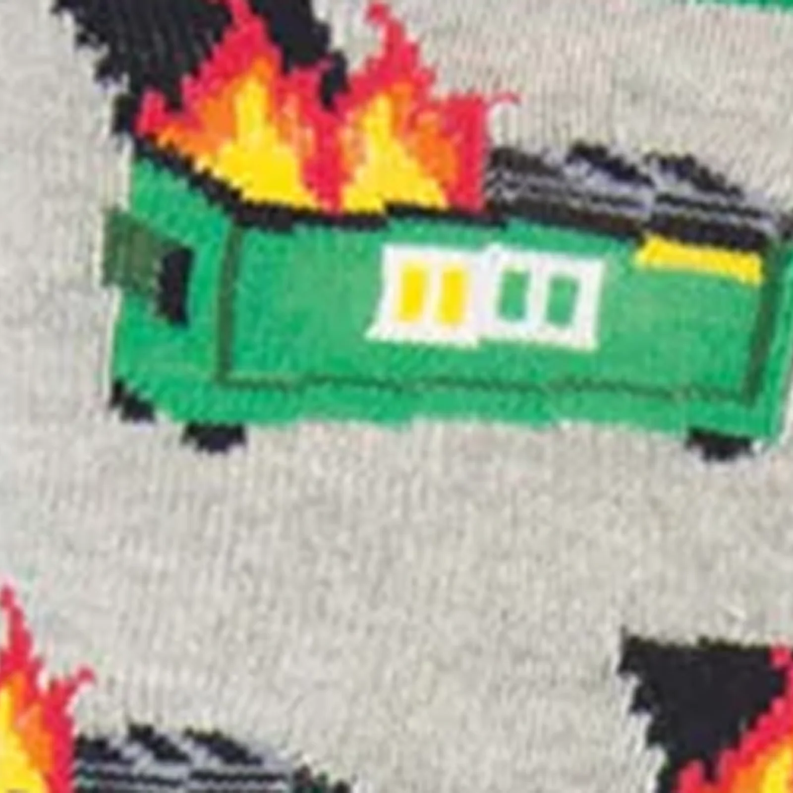 SockSmith Dumpster Fire Crew Sock (Men) - Gray Heather - Image 3
