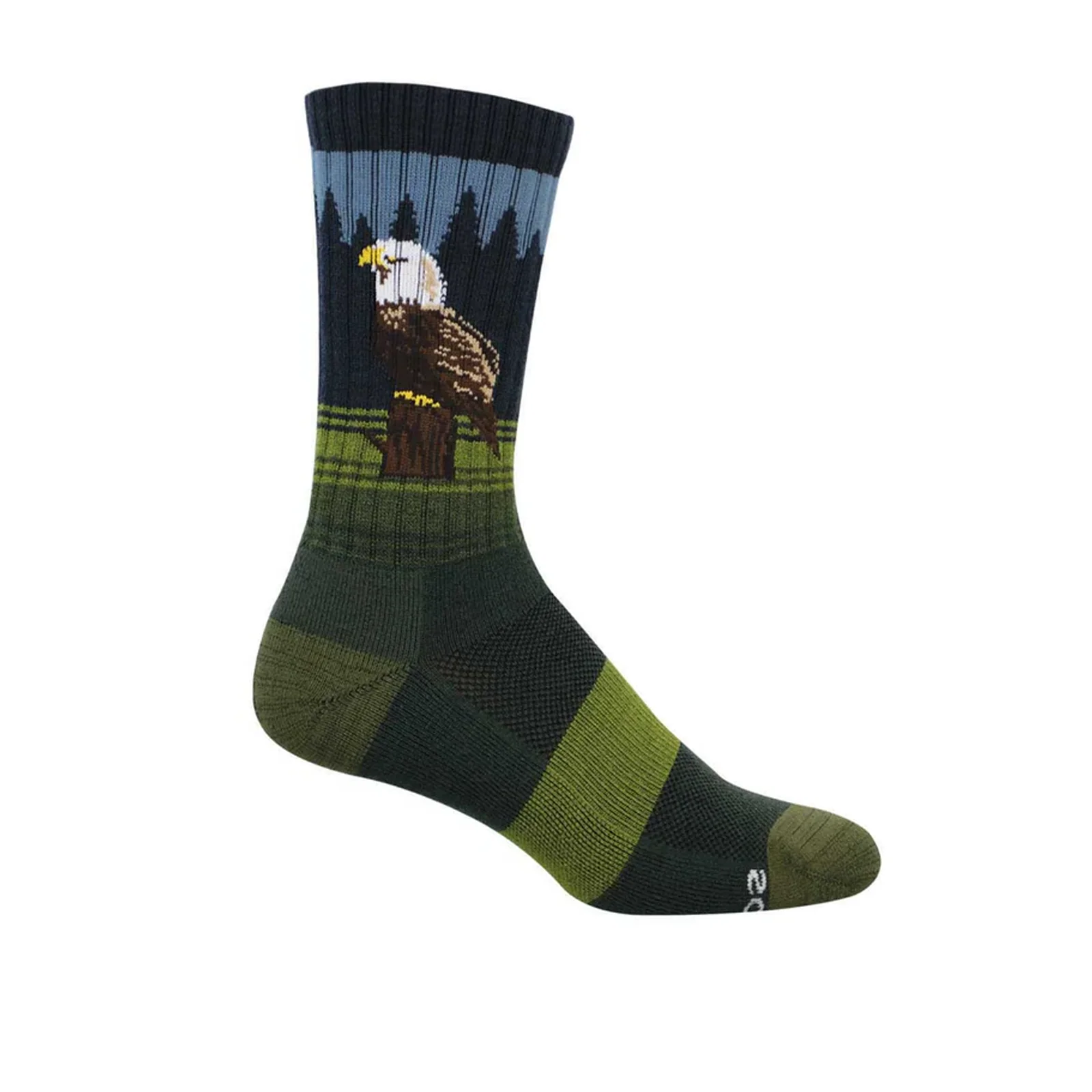 SockSmith Eagle Perch Crew Sock (Men) - Green