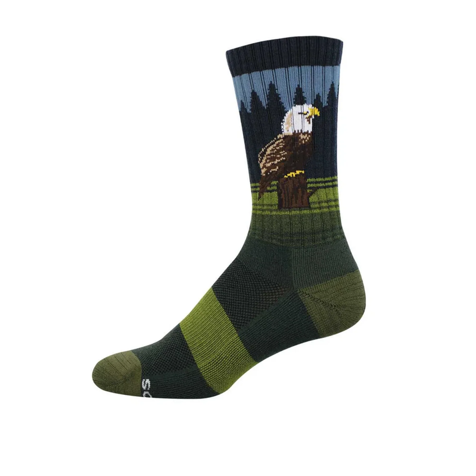 SockSmith Eagle Perch Crew Sock (Men) - Green - Image 2