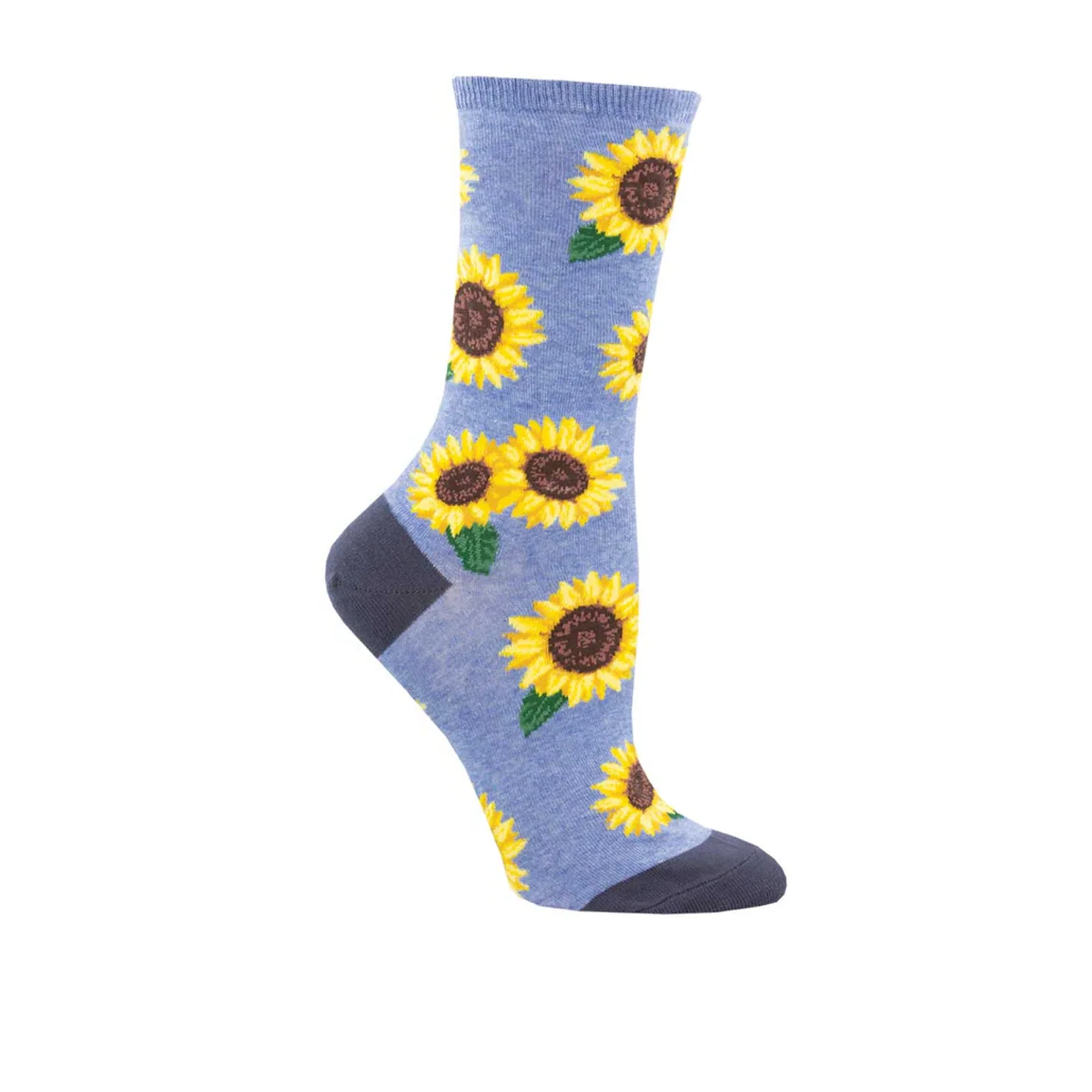 SockSmith More Blooming Crew Sock (Women) - Blue Heather