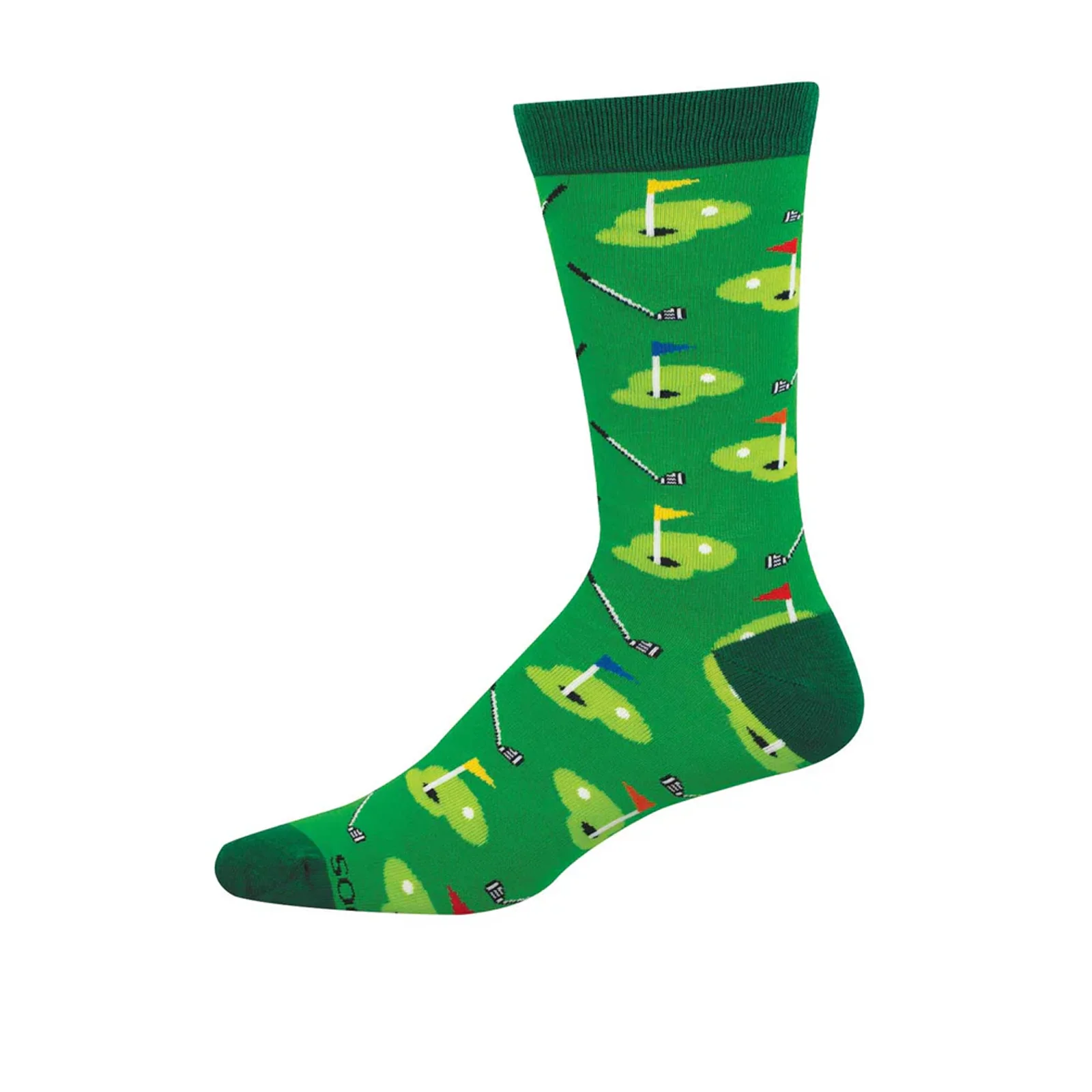 SockSmith Pitch And Putt Crew Sock (Men) - Green - Image 2