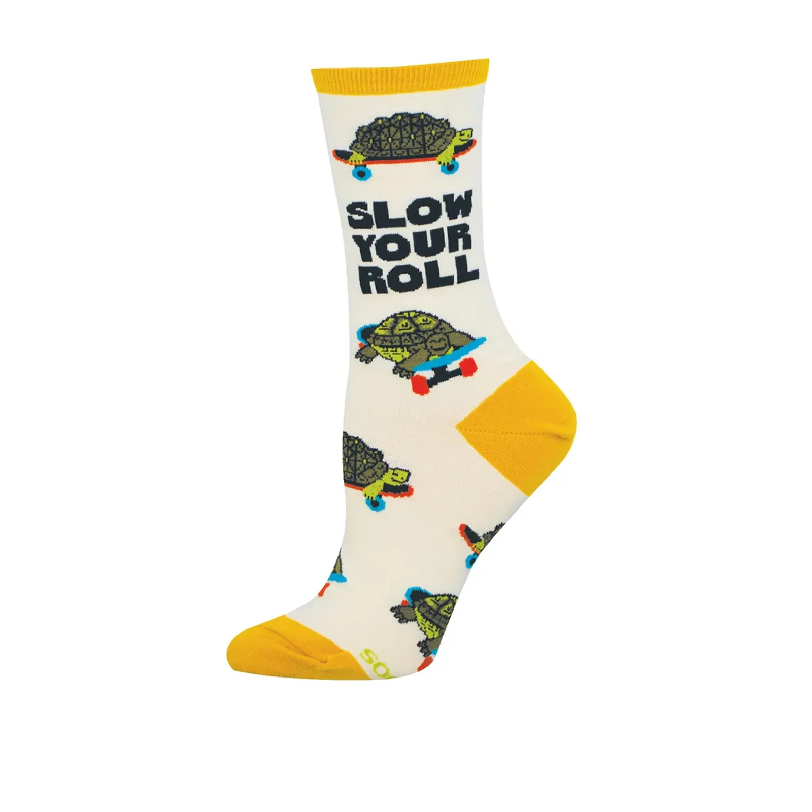 SockSmith Slow Your Roll Crew Sock (Women) - Ivory - Image 2