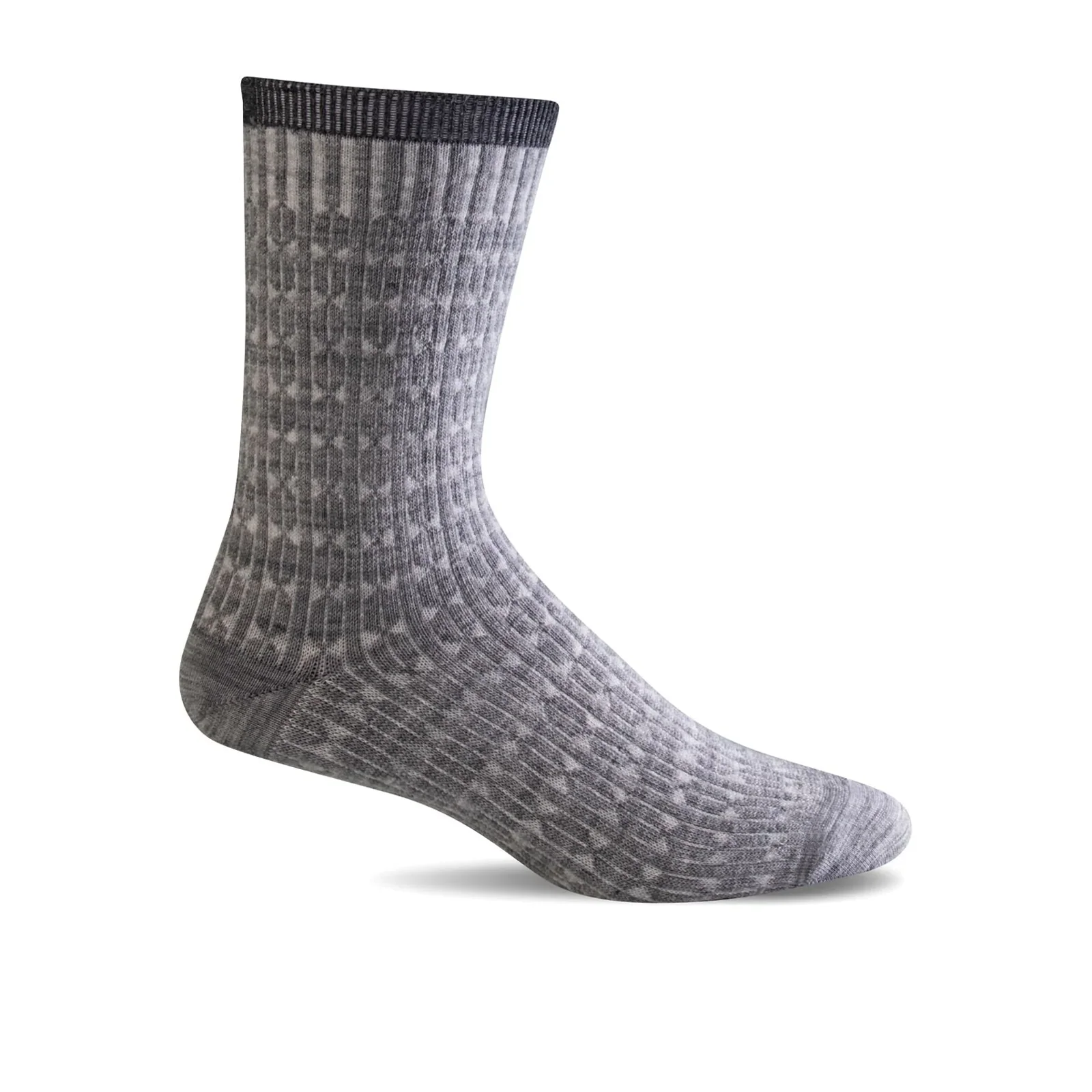 Sockwell Baby Cable Crew Sock (Women) - Light Grey