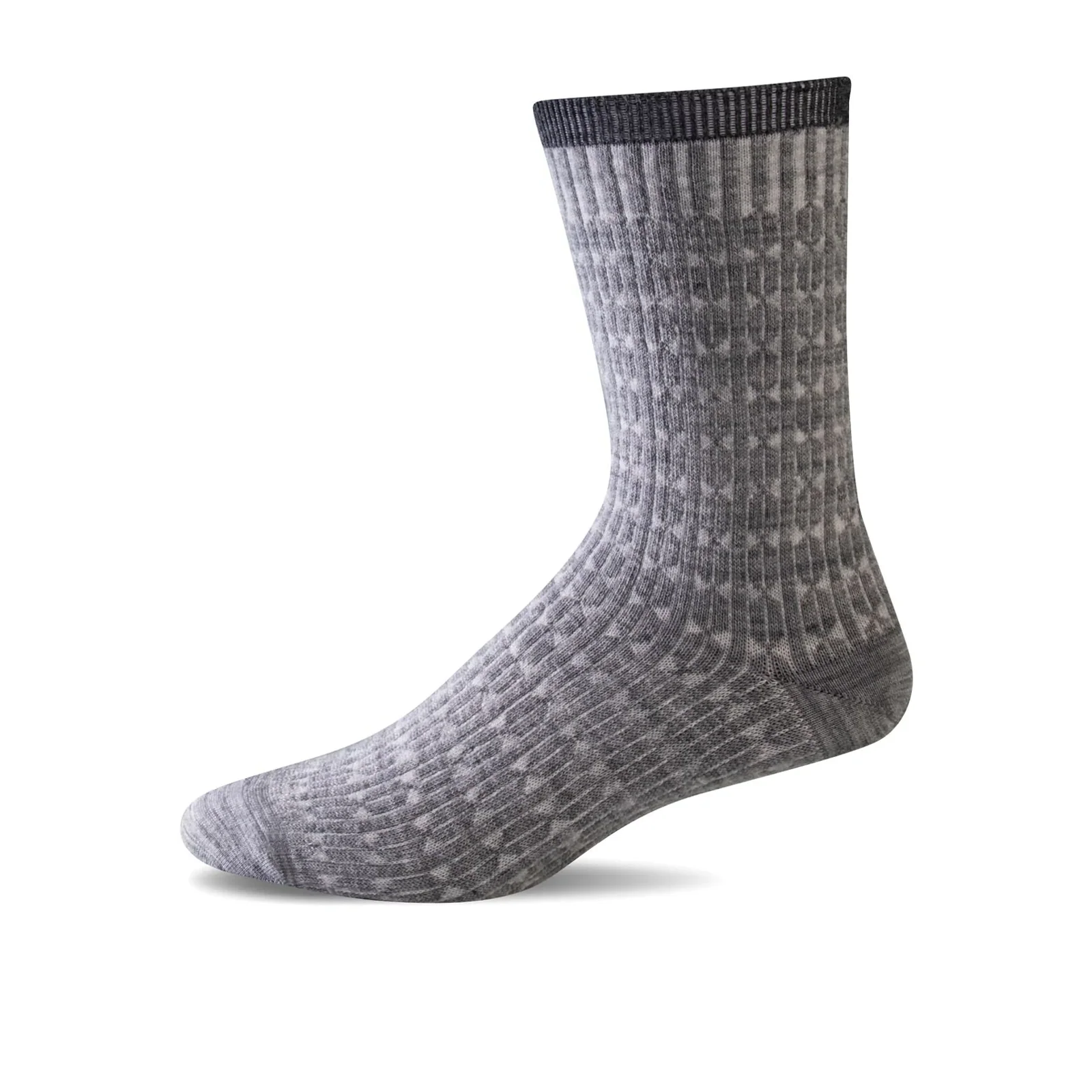Sockwell Baby Cable Crew Sock (Women) - Light Grey - Image 2