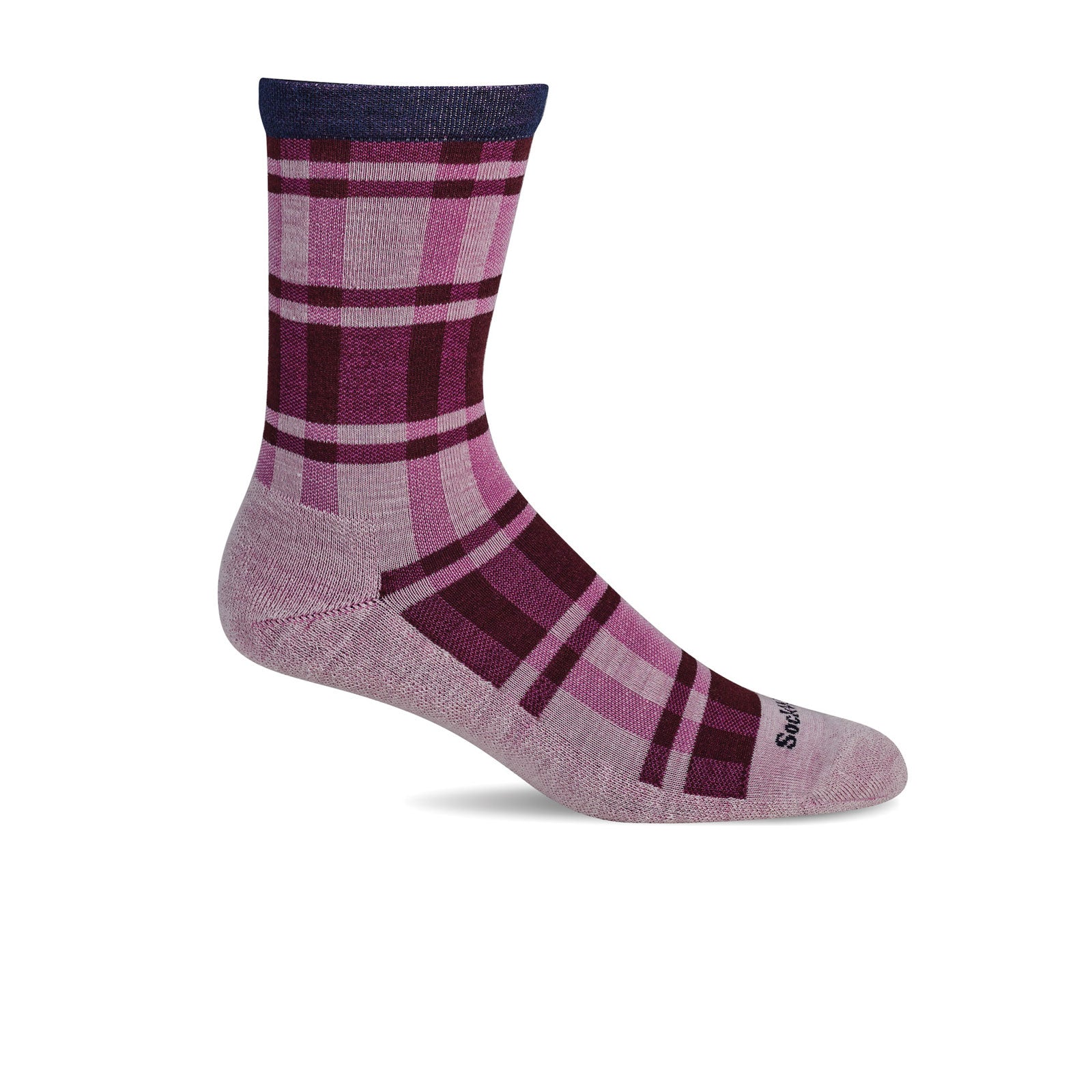 Sockwell Big Plaid Crew Sock (Women) - Natural