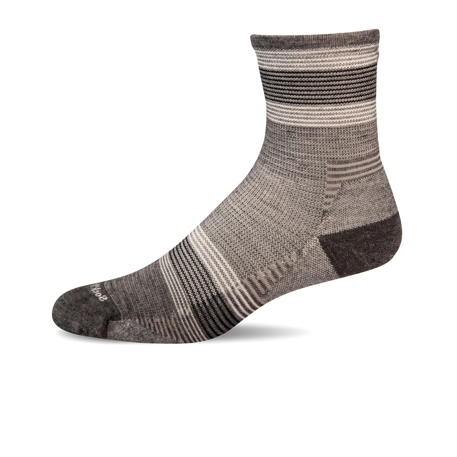 Sockwell Cadence Compression Quarter Crew Sock (Women) - Charcoal - Image 2