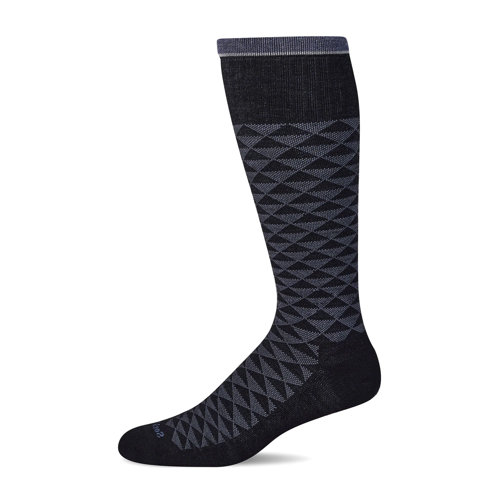 Sockwell Dapper Over the Calf Compression Sock (Men) - Black - Image 2