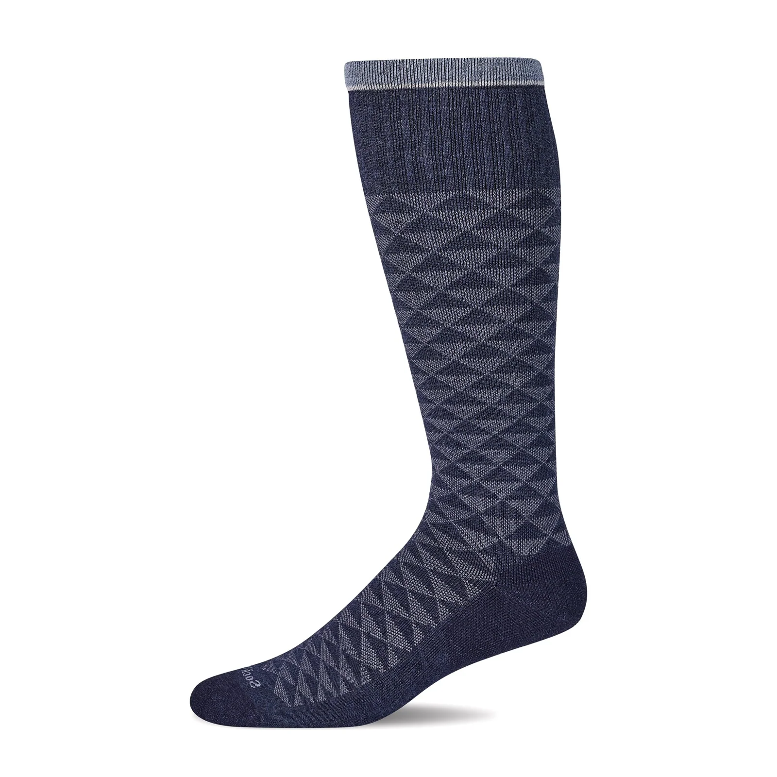 Sockwell Dapper Over the Calf Compression Sock (Men) - Navy - Image 2
