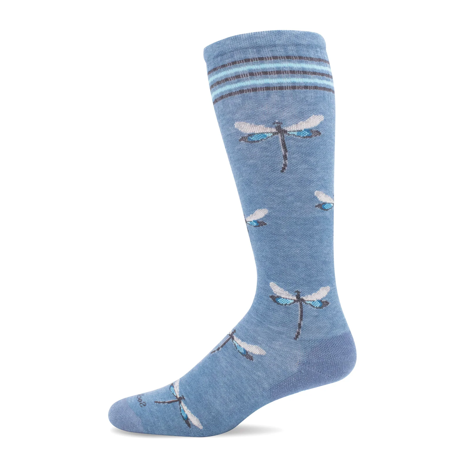 Sockwell Dragonfly Over the Calf Compresssion Sock (Women) - Bluestone - Image 2