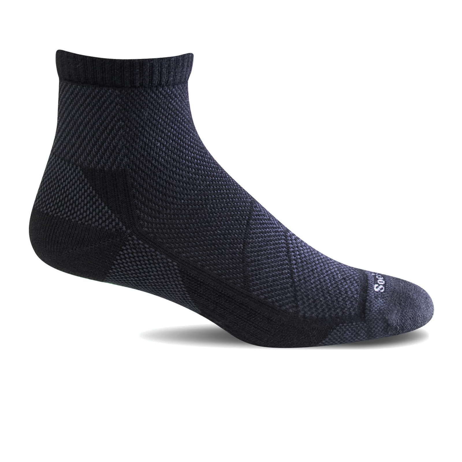 Sockwell Elevate Quarter Compression Sock (Men) - Black