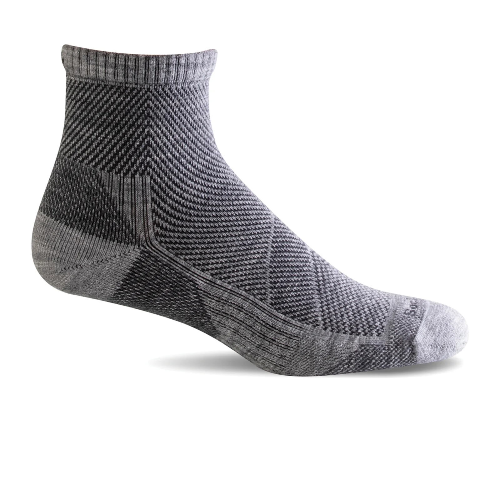 Sockwell Elevate Quarter Compression Sock (Men) - Light Grey