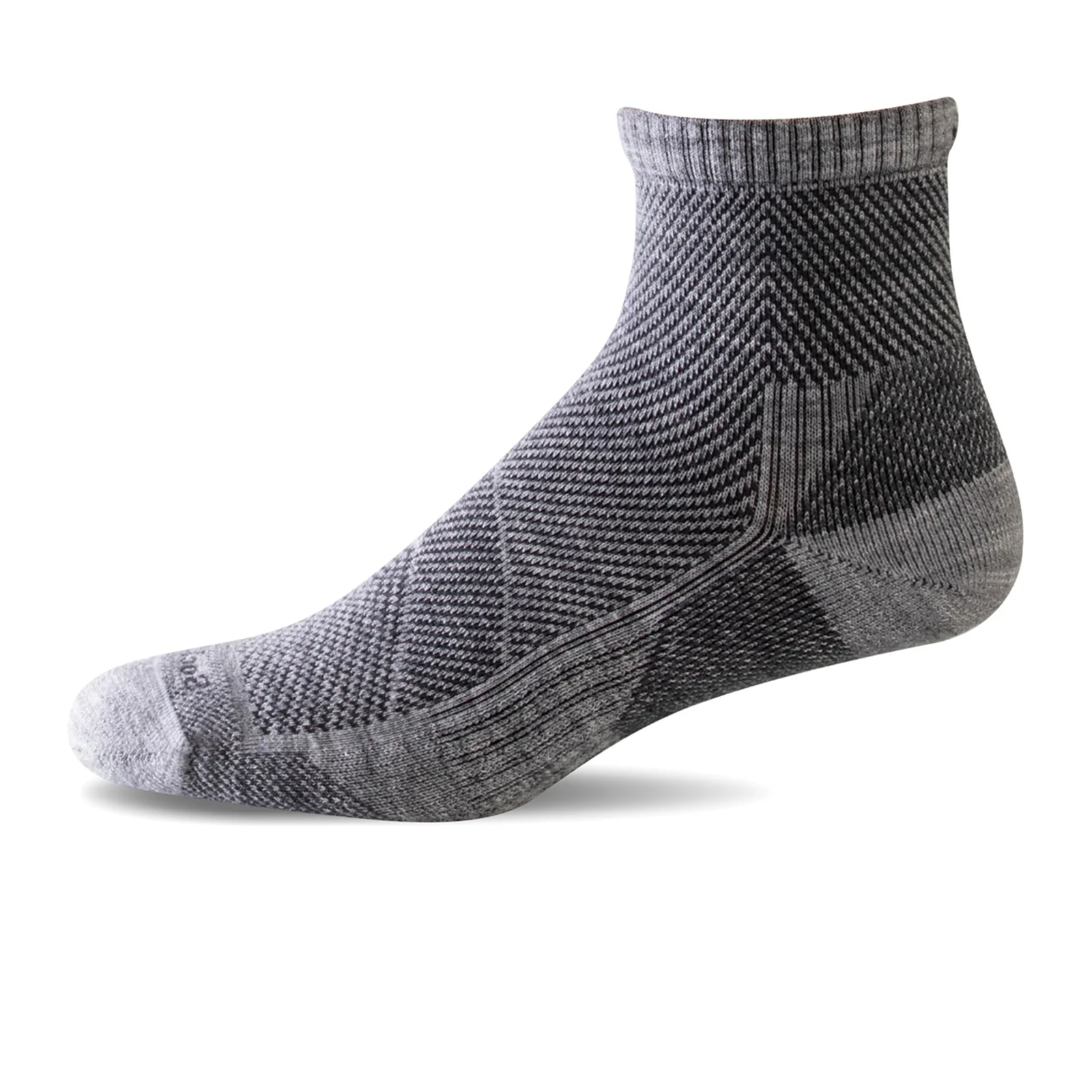 Sockwell Elevate Quarter Compression Sock (Men) - Light Grey - Image 2
