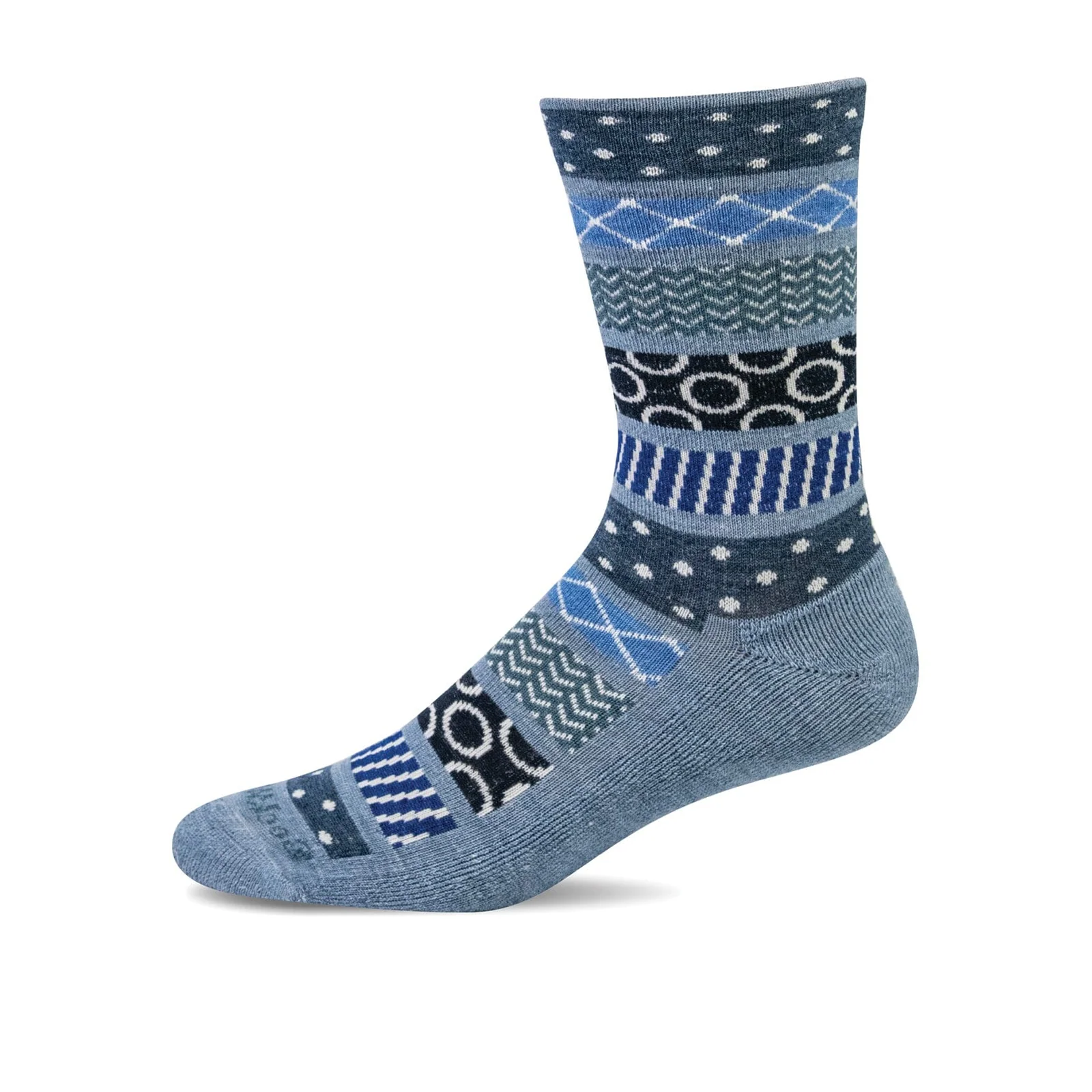 Sockwell Fairisle Pop Crew Sock (Women) - Bluestone - Image 2