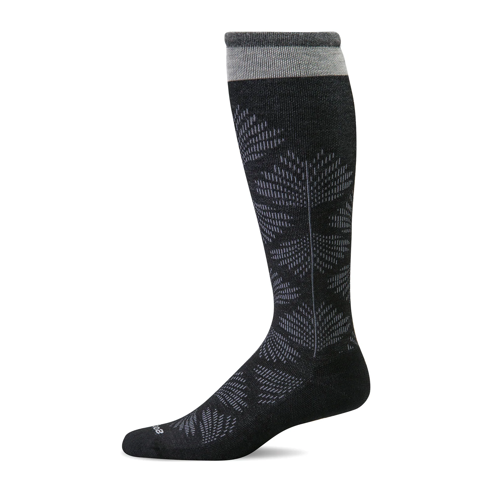 Sockwell Full Floral Over the Calf Compression Sock (Women) - Black - Image 2