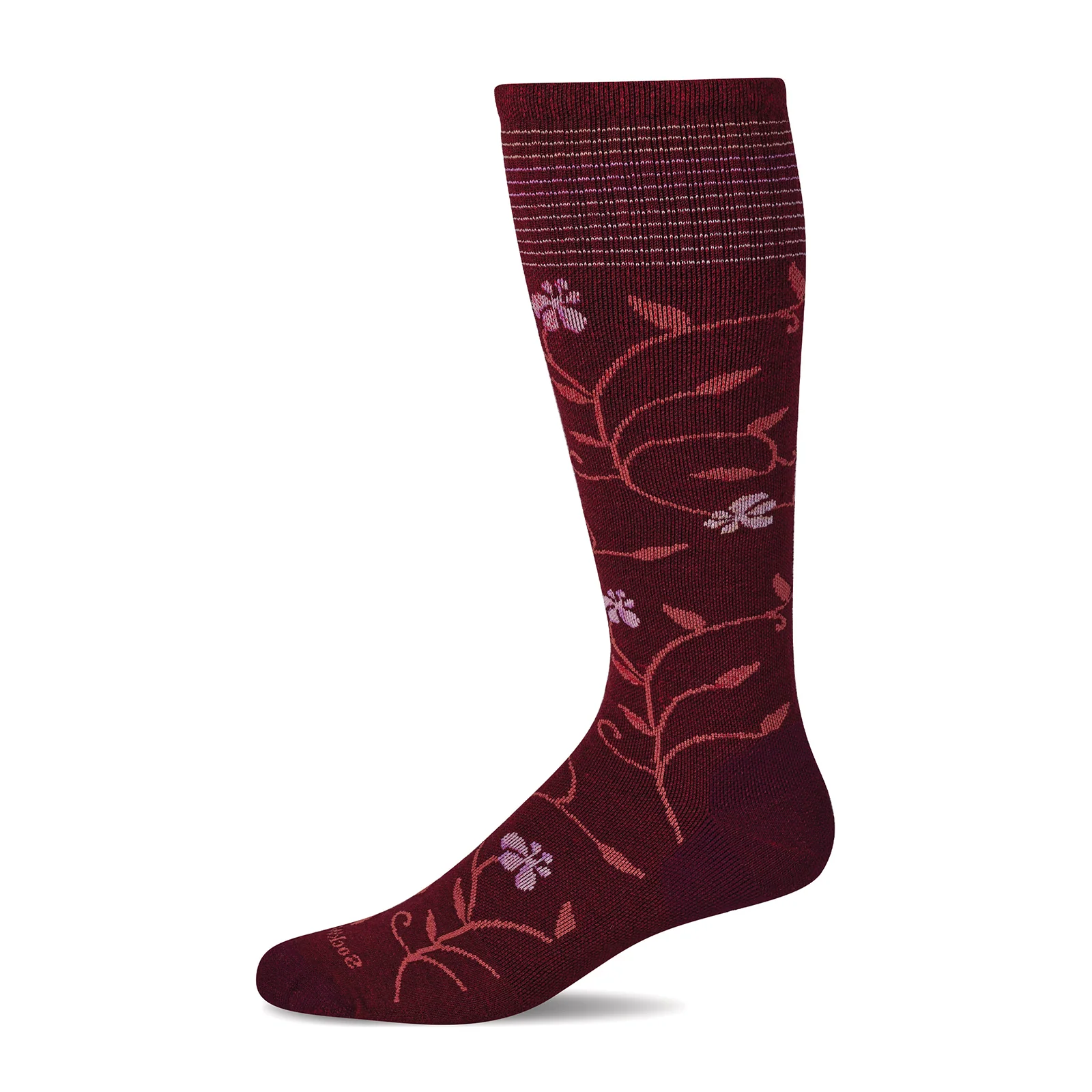 Sockwell Full Sun Over the Calf Compression Sock (Women) - Cranberry - Image 2