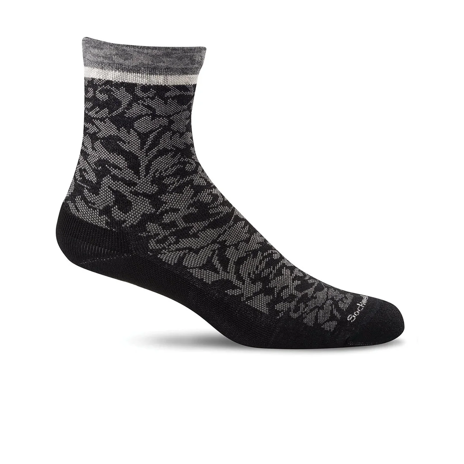 Sockwell Plantar Cush Compression Crew Sock (Women) - Black