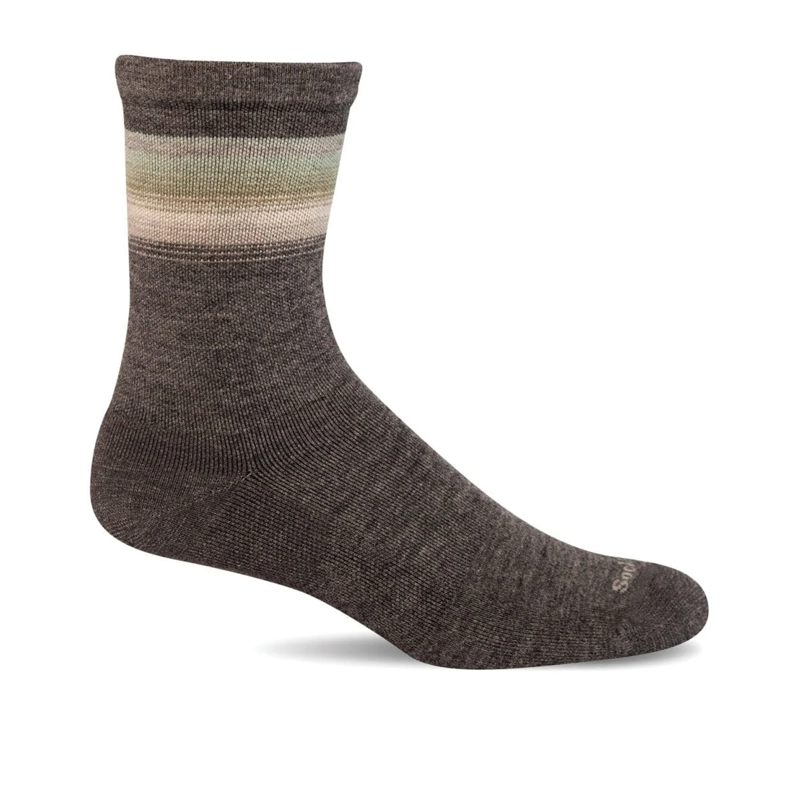 Sockwell Plantar Cush Ombre Compression Crew Sock (Women) - Charcoal