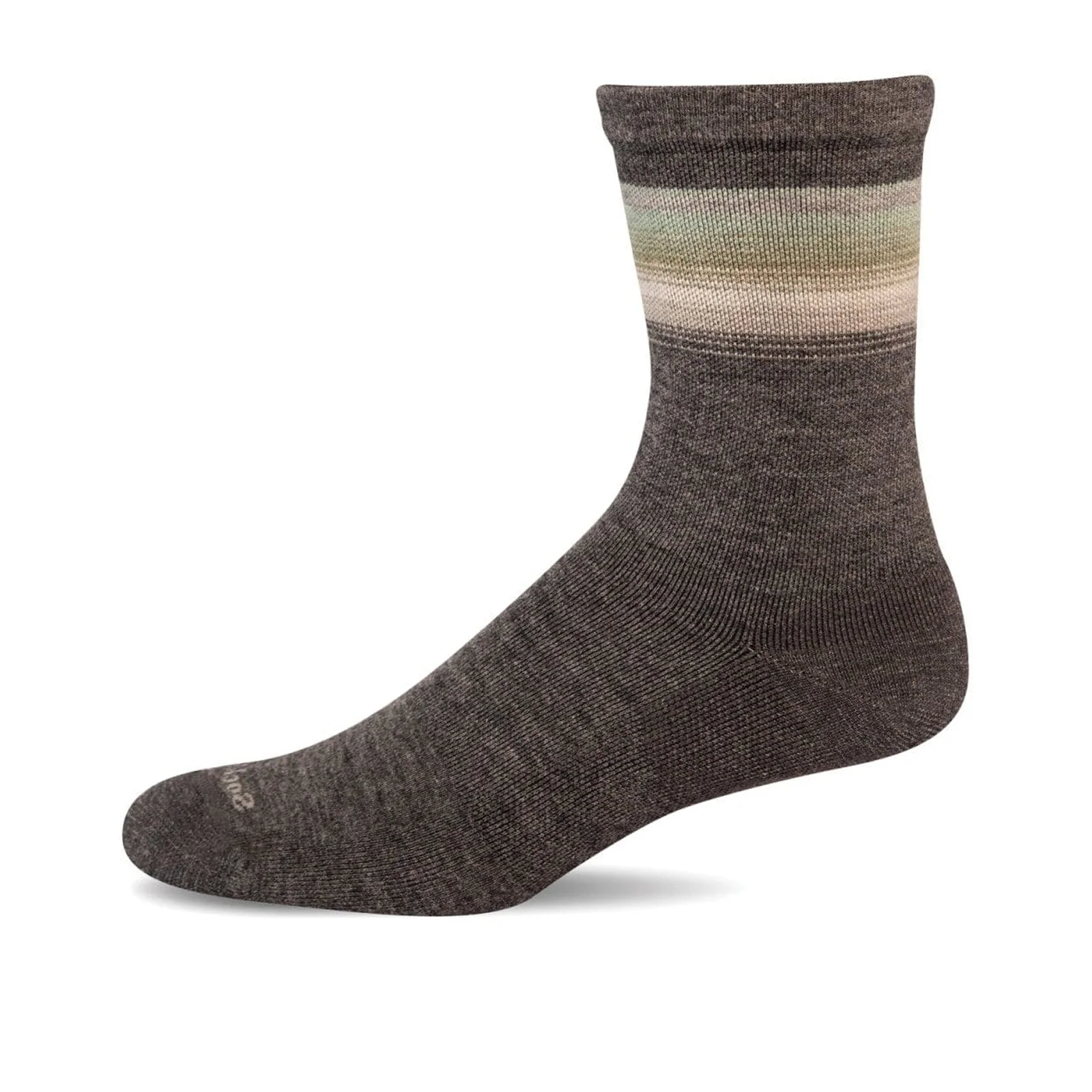 Sockwell Plantar Cush Ombre Compression Crew Sock (Women) - Charcoal - Image 2
