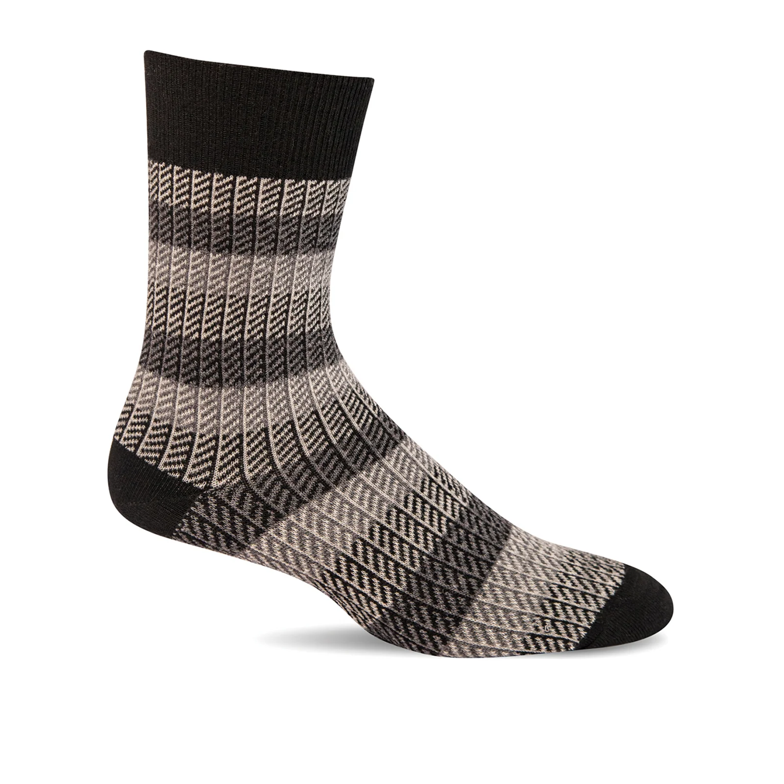 Sockwell Ticking Tweed Crew Sock (Men) - Black