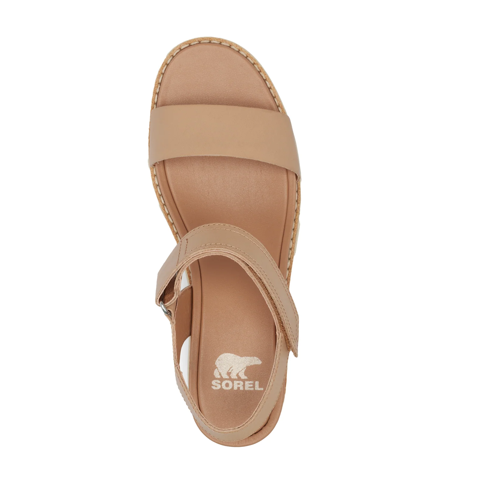 Sorel Joanie IV Ankle Strap Wedge Sandal (Women) - Honest Beige/Bleached Ceramic - Image 3