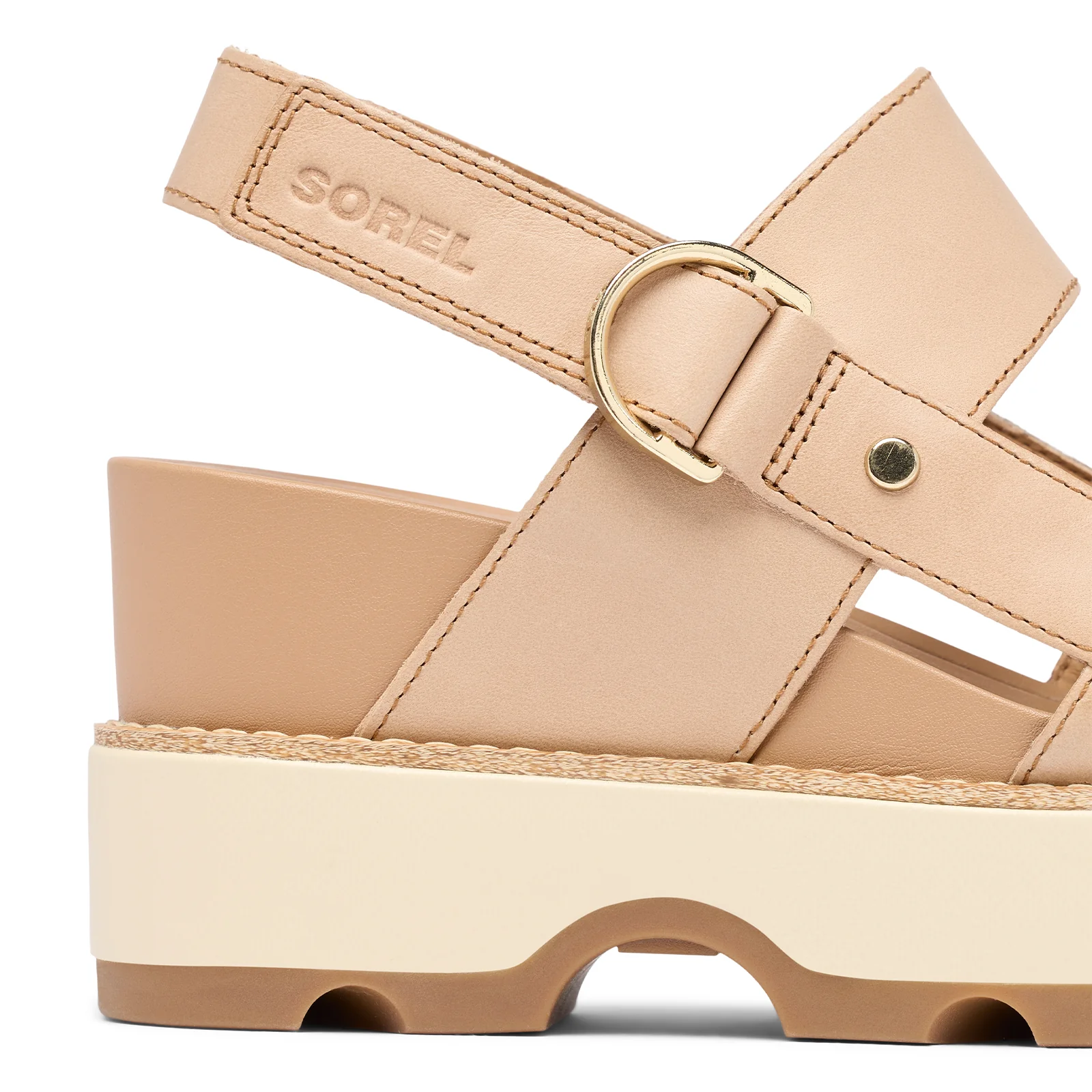 Sorel Joanie IV Wedge Sandal (Women) - Honest Beige/Gum - Image 5