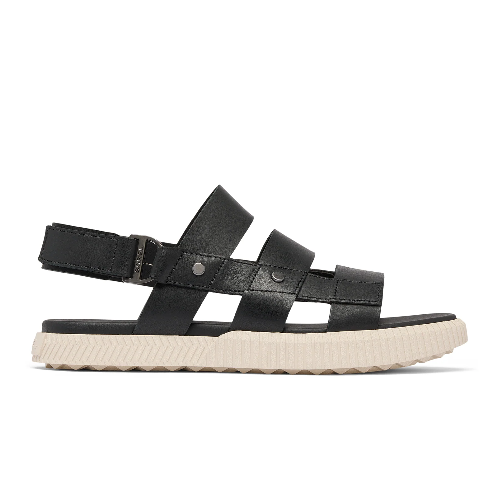 Sorel Out 'N About Ave Slingback Flat Sandal (Women) - Black/Gum