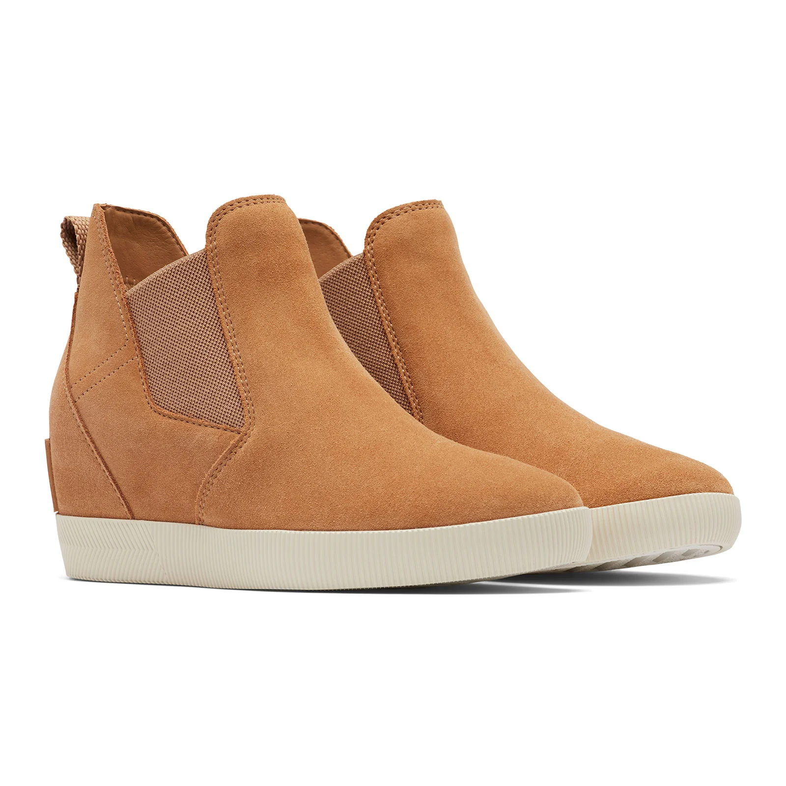 Sorel Out 'N About Slip On Wedge Ankle Boot (Women) - Tawny Buff/Chalk - Image 4