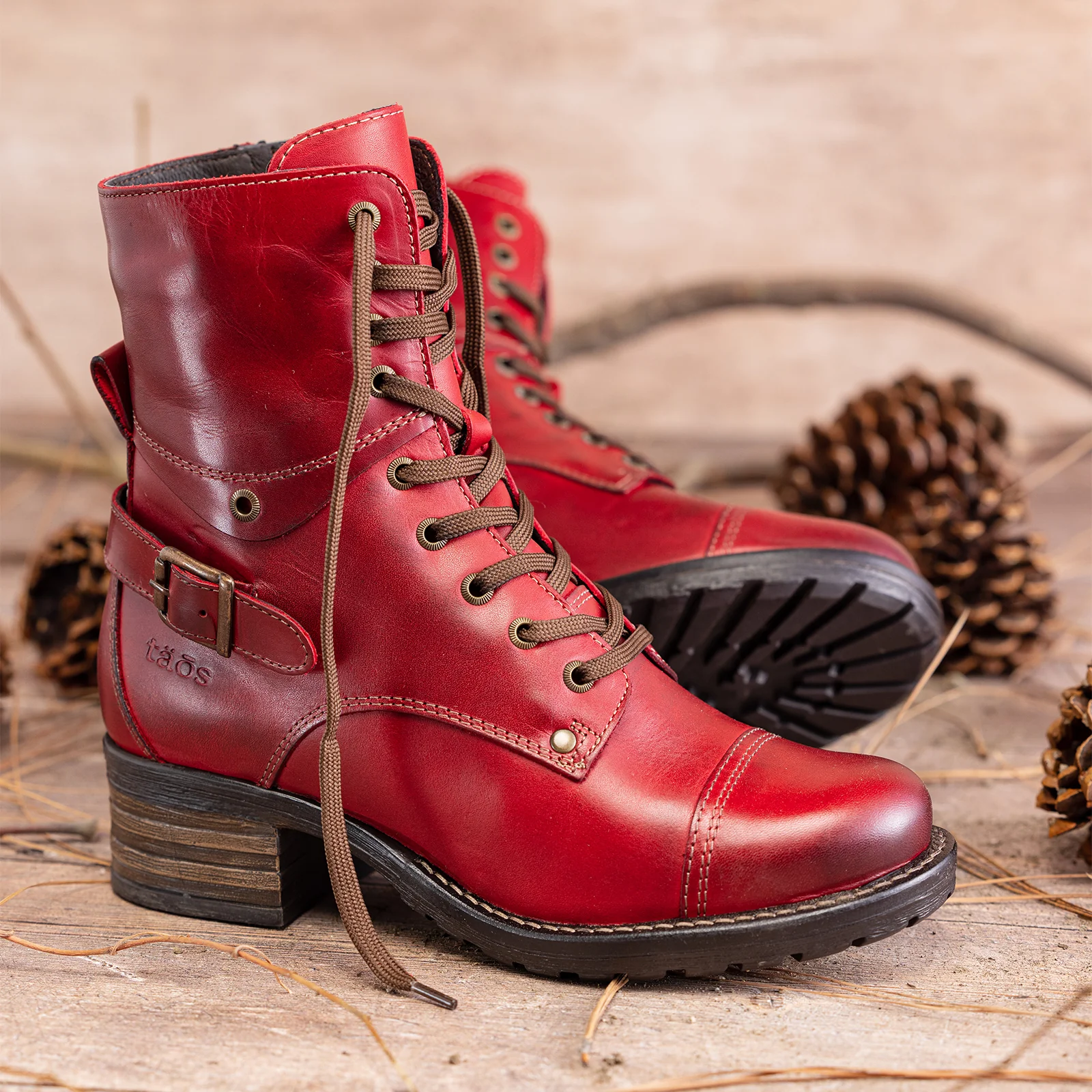 Taos Crave Lace Up Mid Boot (Women) - Classic Red - Image 7