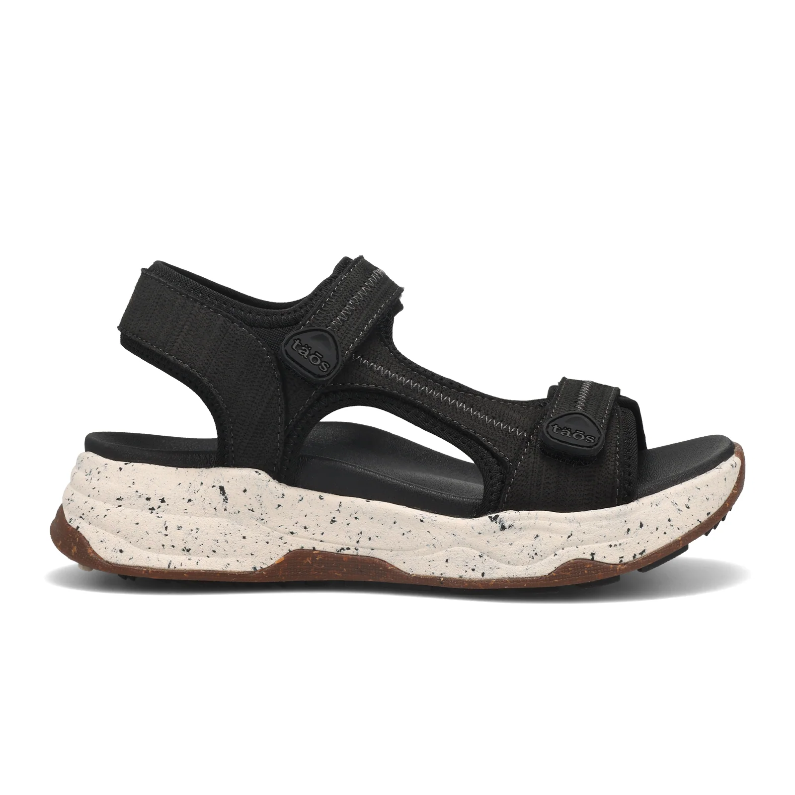 Taos Super Side Active Sandal (Women) - Black Emboss