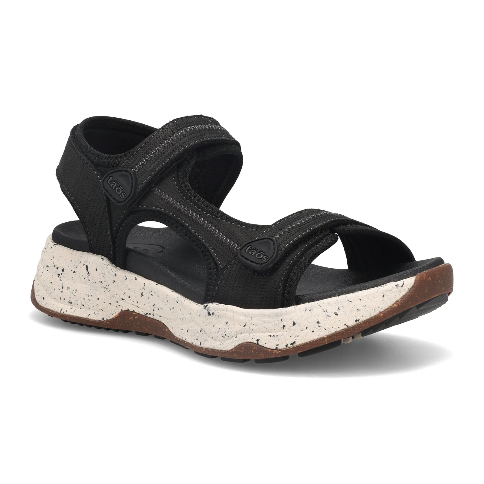 Taos Super Side Active Sandal (Women) - Black Emboss - Image 3