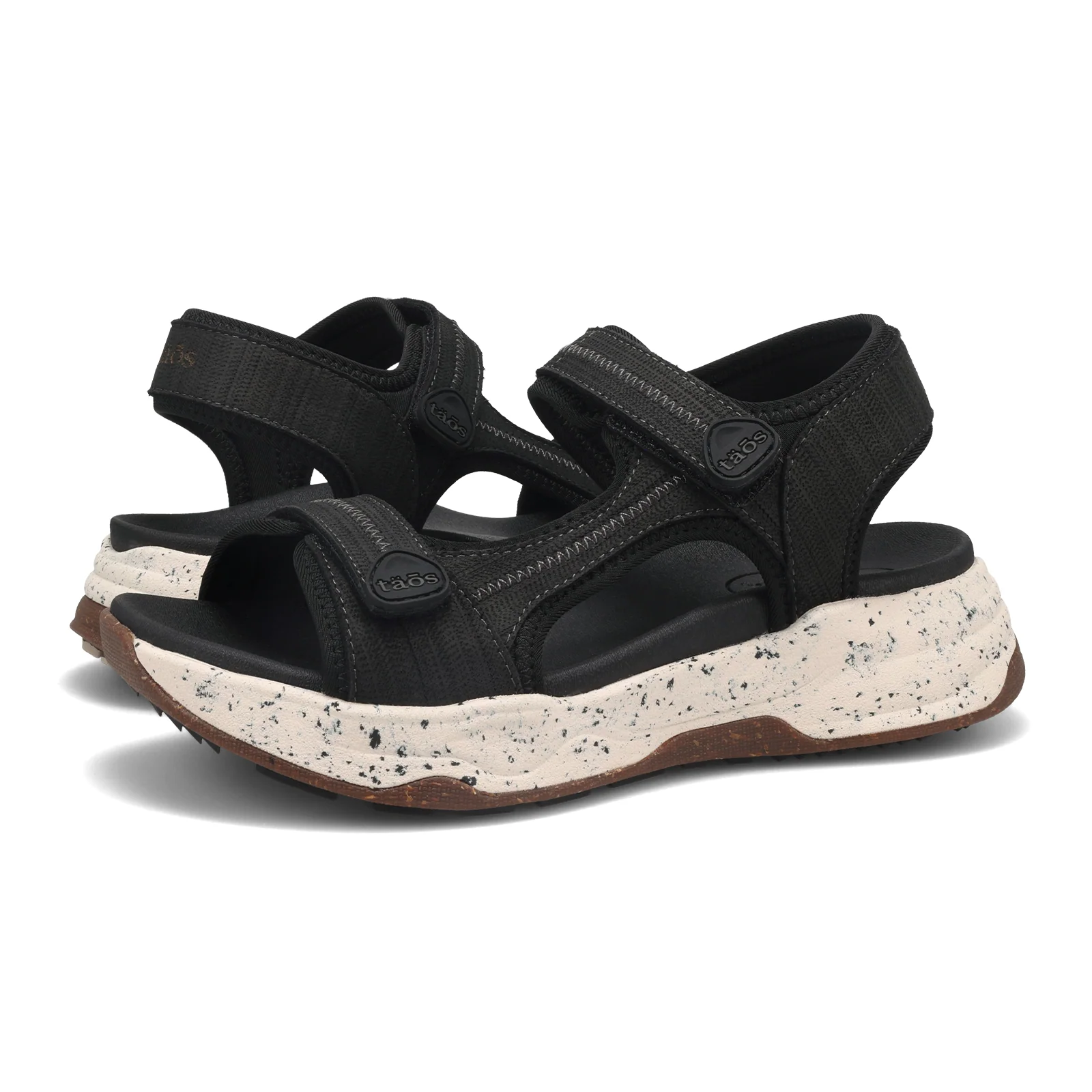 Taos Super Side Active Sandal (Women) - Black Emboss - Image 6