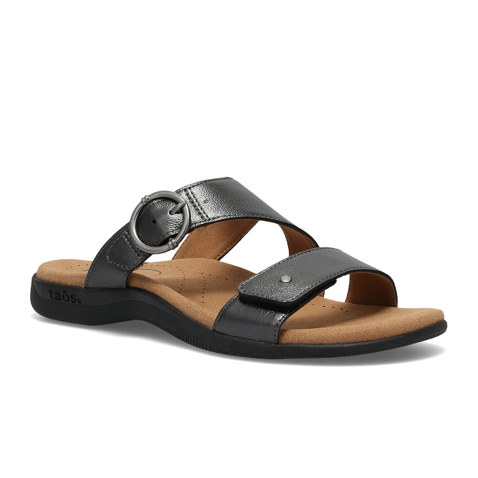 Taos Westside Slide Sandal (Women) - Black Metallic - Image 3