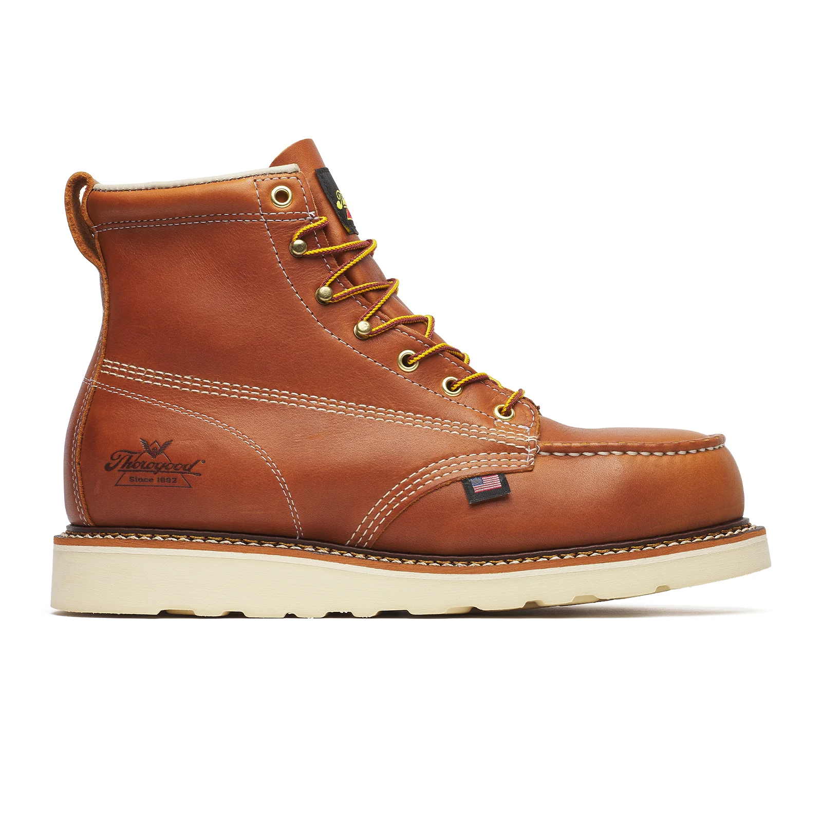 Thorogood American Heritage 6" Moc Toe Steel Toe Work Boot (Men) - Tobacco
