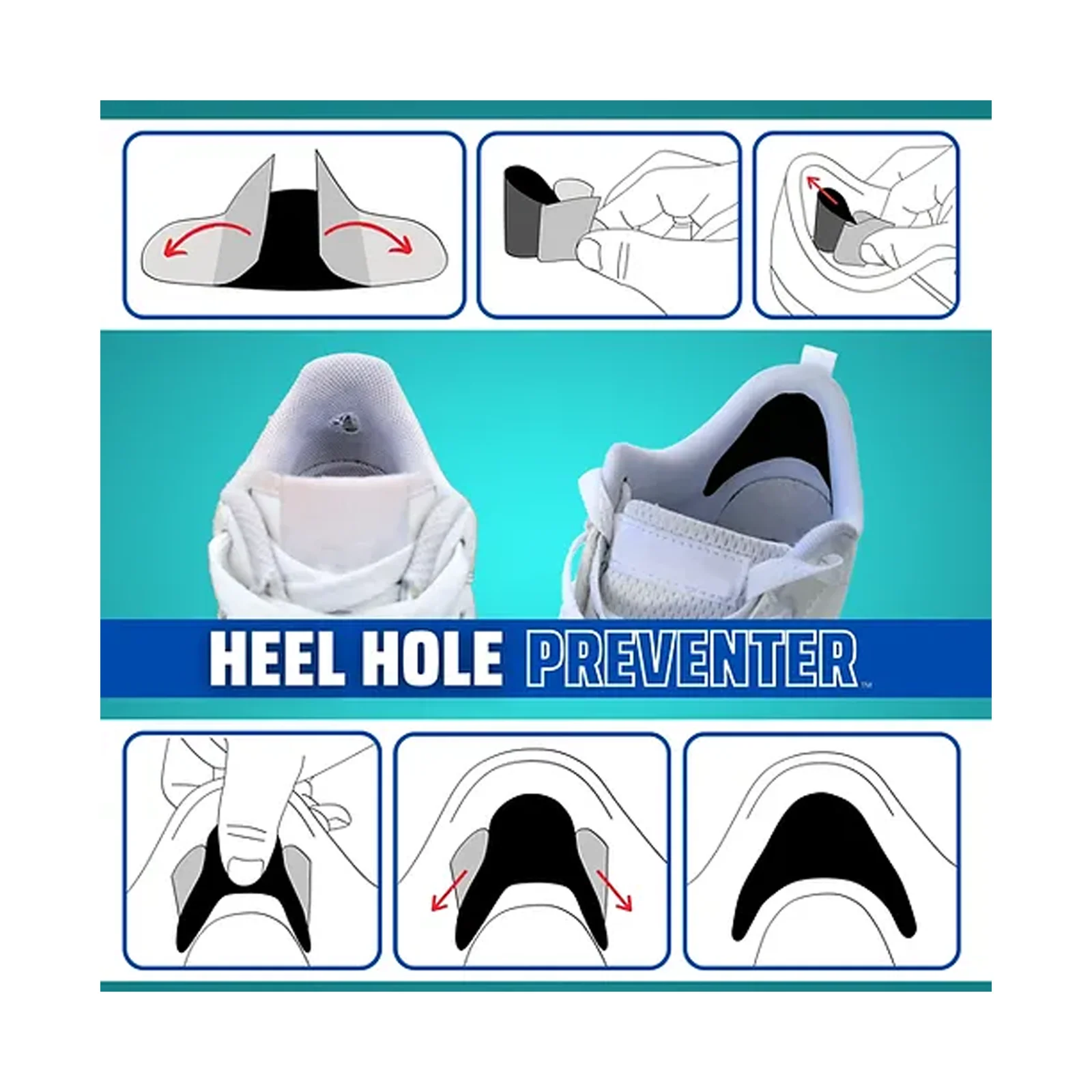 Trainer Armour Heel Hole Preventer - Black - Image 3