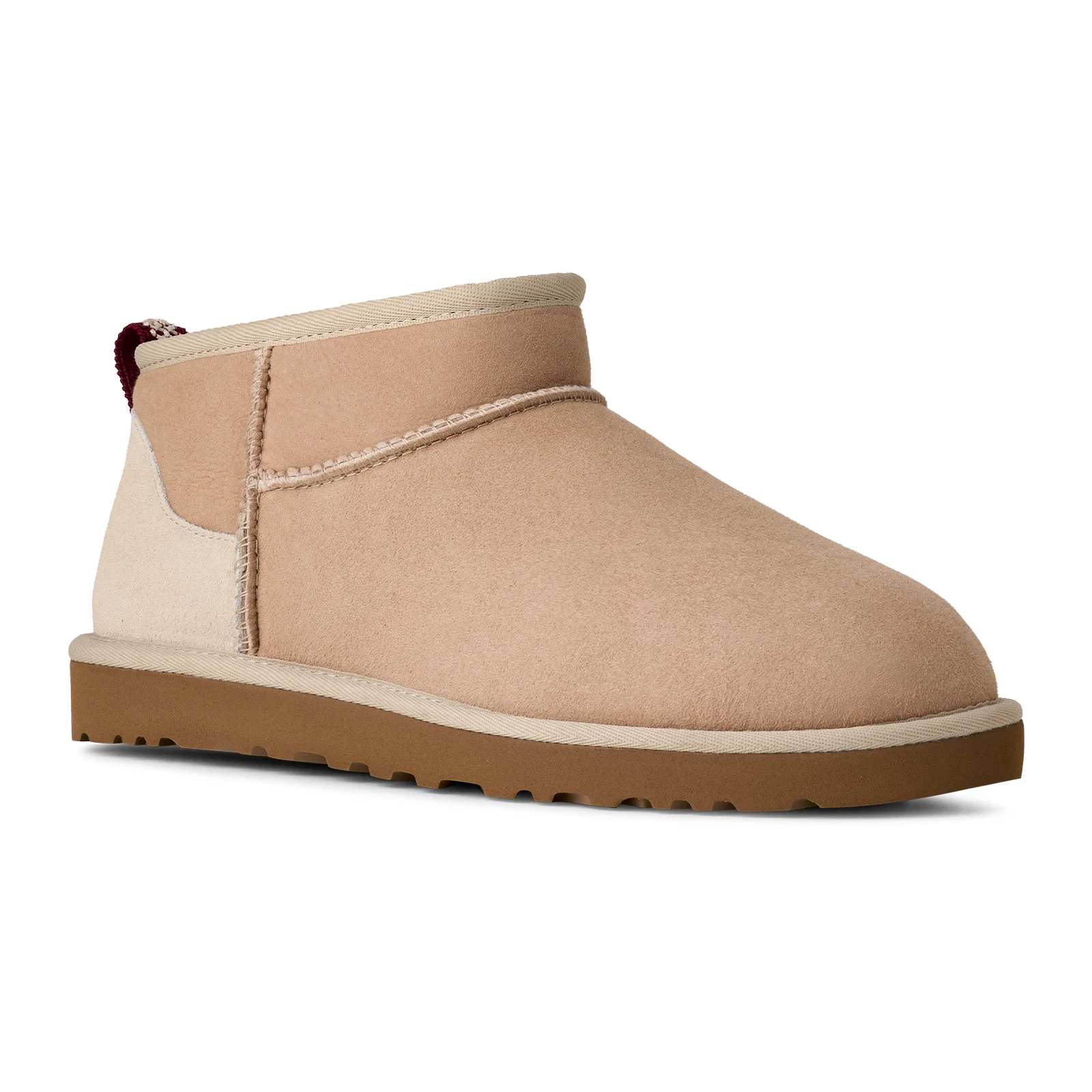 UGG® Classic Ultra Mini (Unisex) - Driftwood/Biking Red - Image 3