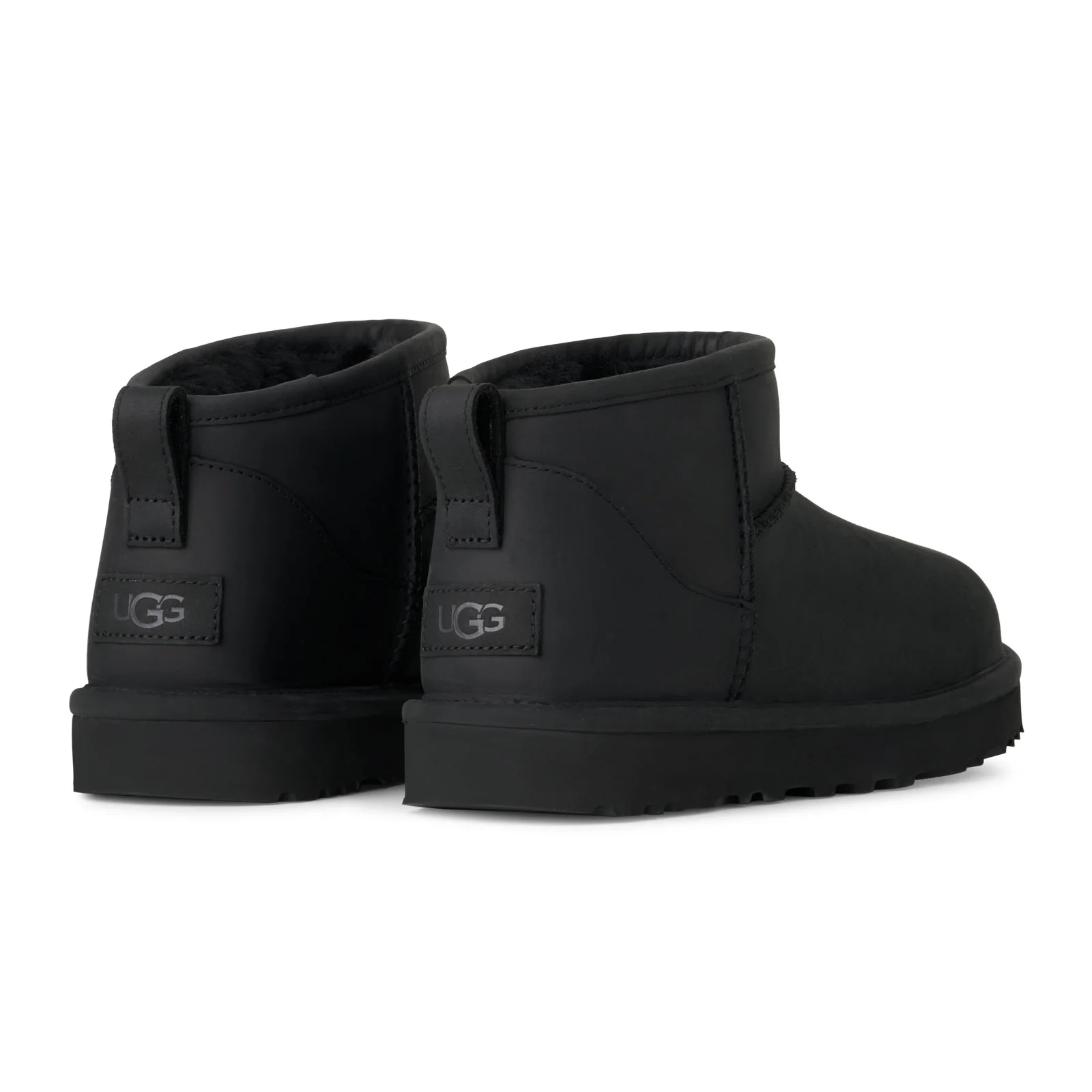 UGG® Classic Ultra Mini (Women) - Black Leather - Image 4