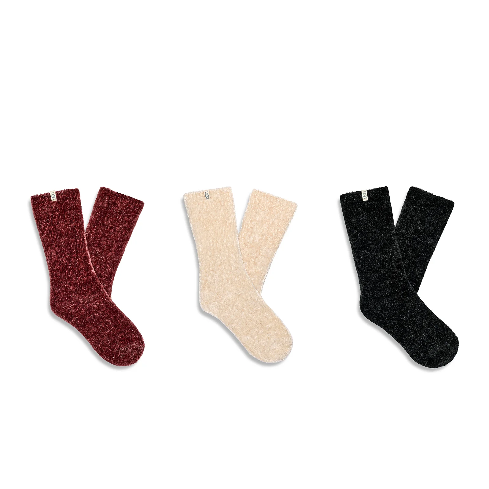 UGG® Leda Sparkle 3 Pack (Women) - Cream/Rubious/Black